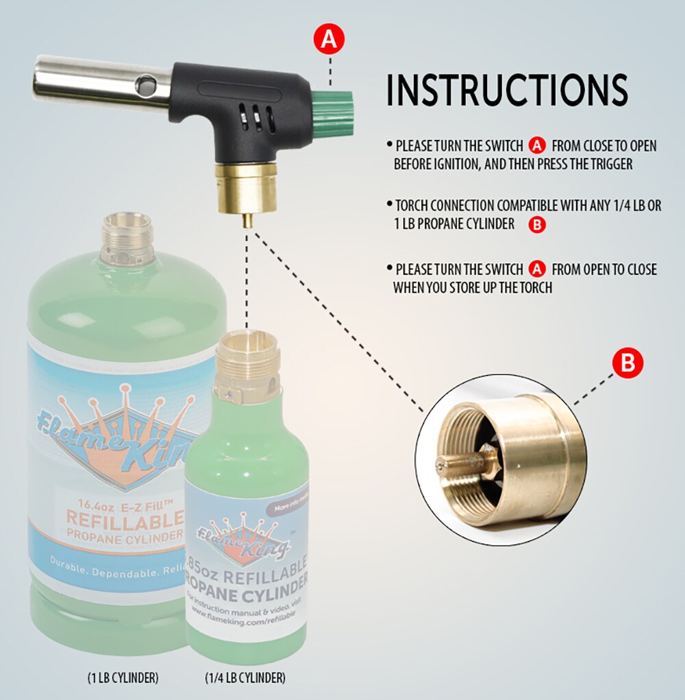 Flame King Soldering and Brazing Propane Torch Head (14.1-oz) in the ...