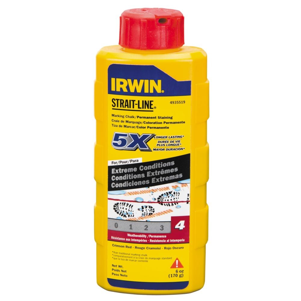IRWIN 1922649 Strait-line 6-oz Permanent Staining Line Chalk
