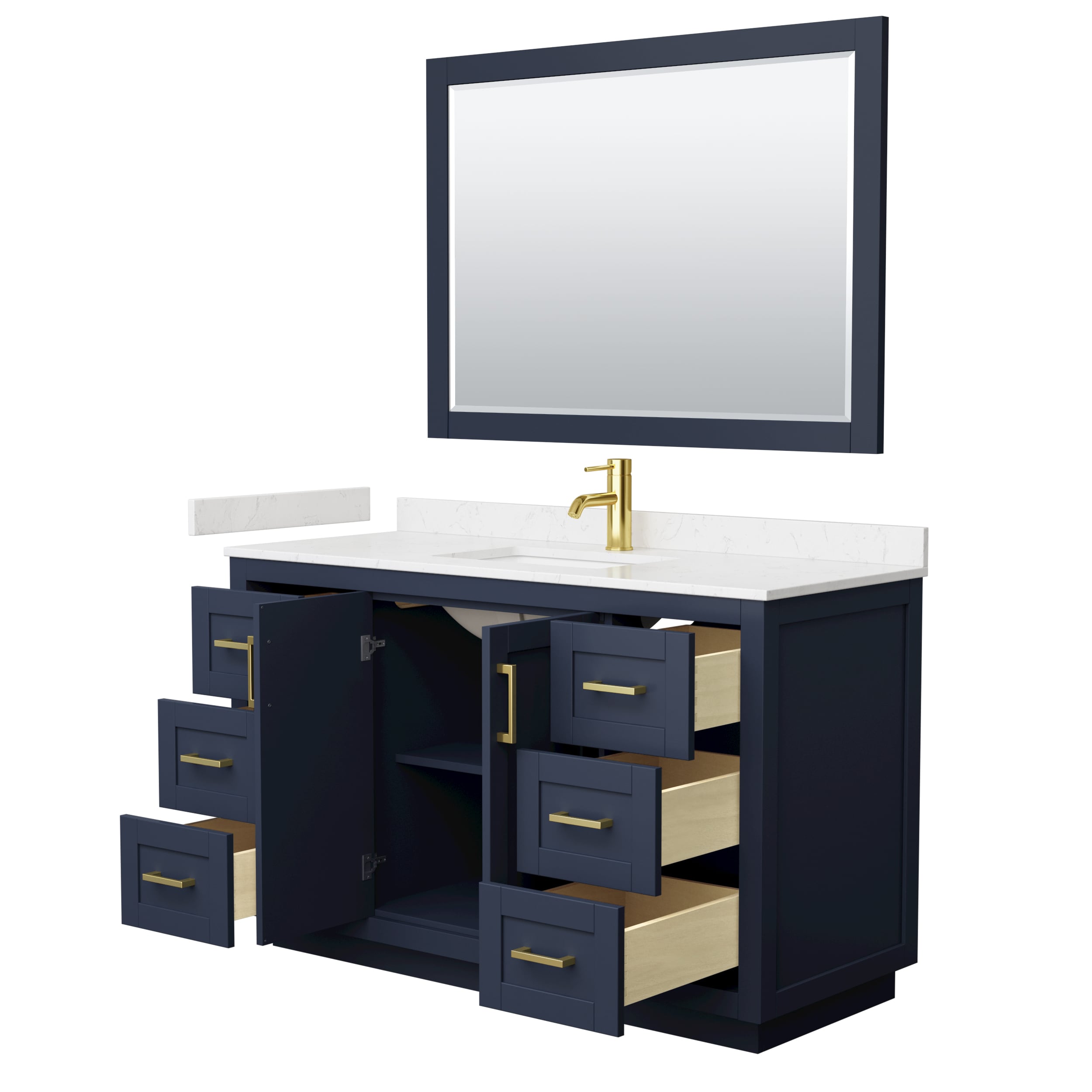 Wyndham Collection WCF292954SBLC2UNSM46 Bath-Vanity-Combo - View #3