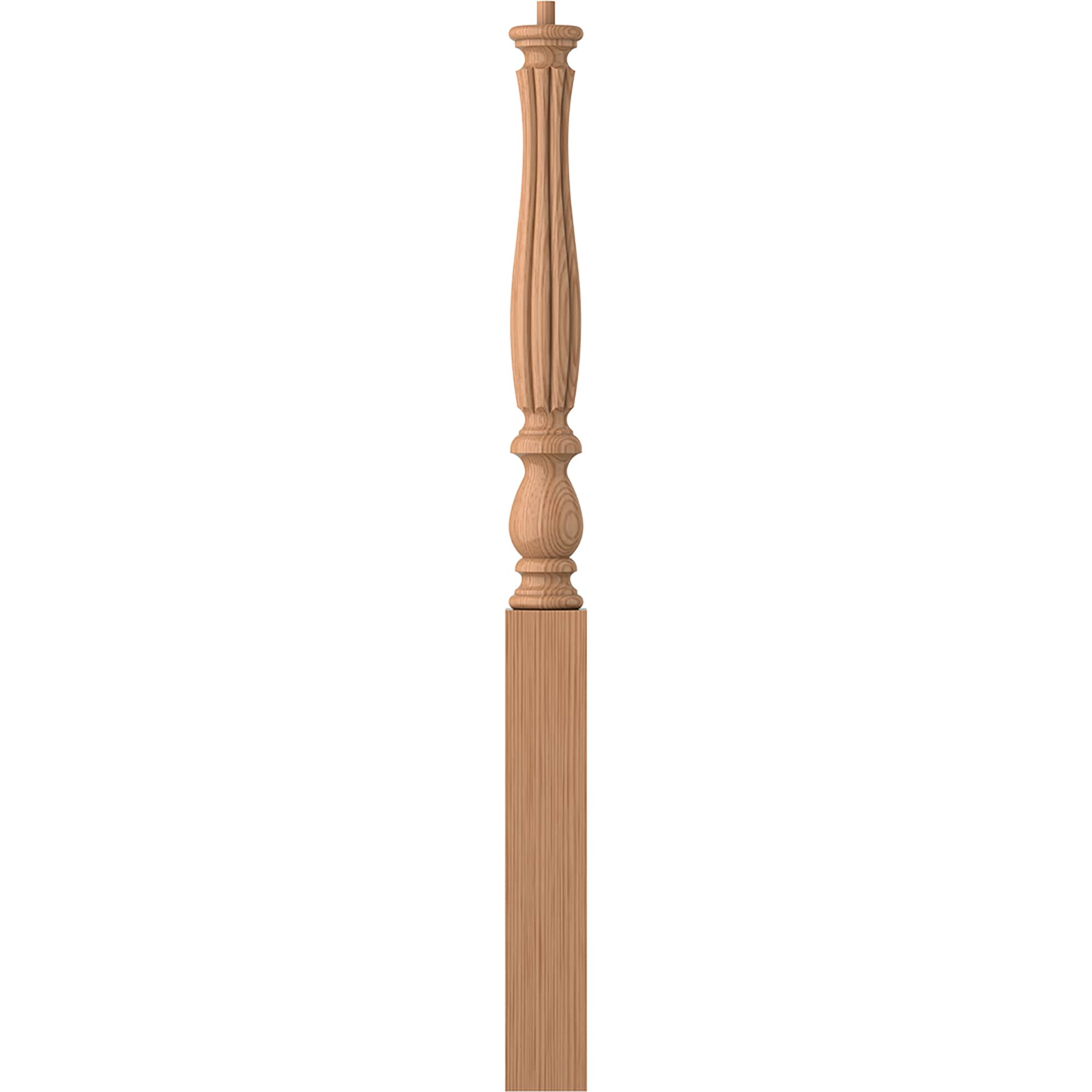 L.J. Smith Stair Systems LJB-3910-A 3.25-in x 43-in Unfinished Ash Starting Stair Newel Post