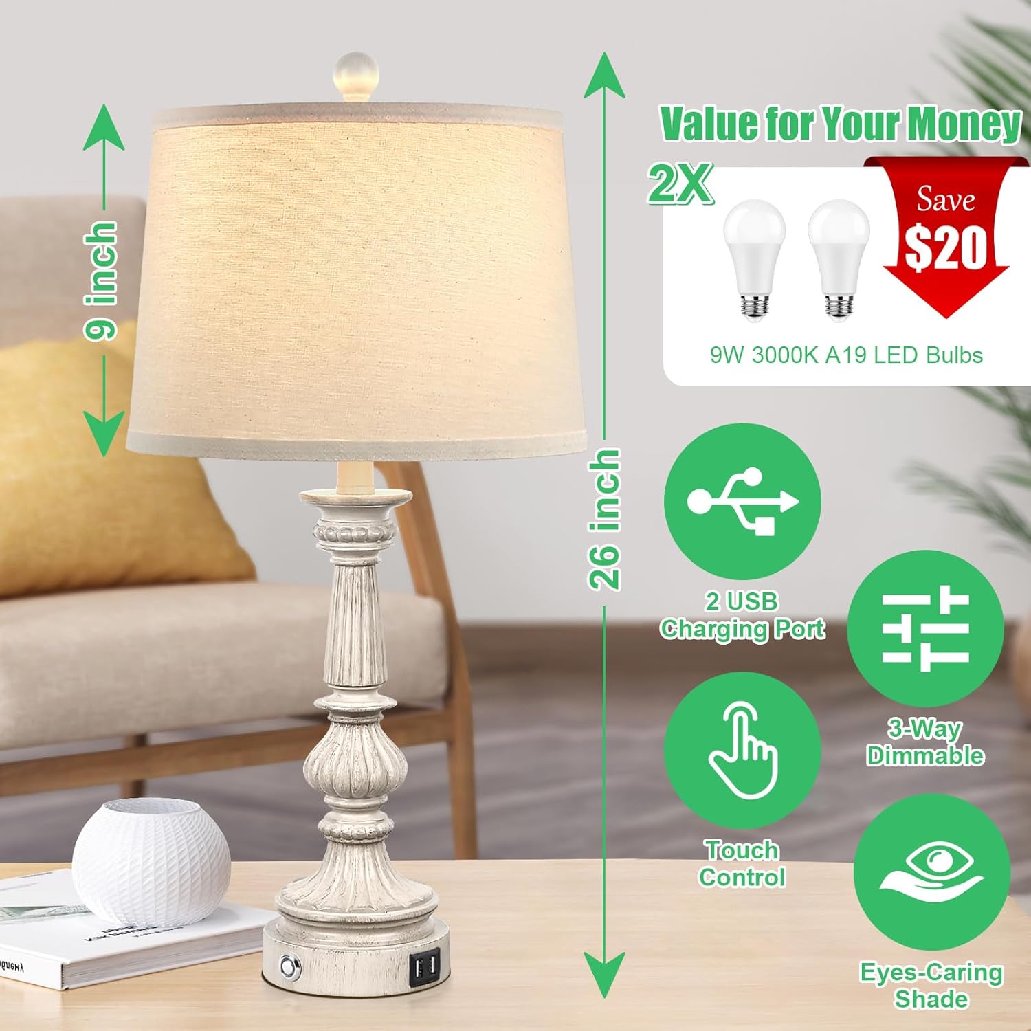 Nordic Hygge WL-HP1010-2 Desk-Table-Lamps - View #6