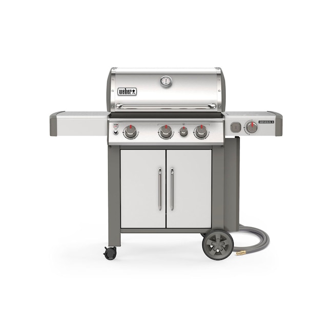 Weber II S-335 Stainless Steel Natural Gas with 1 Side Burner at Lowes.com