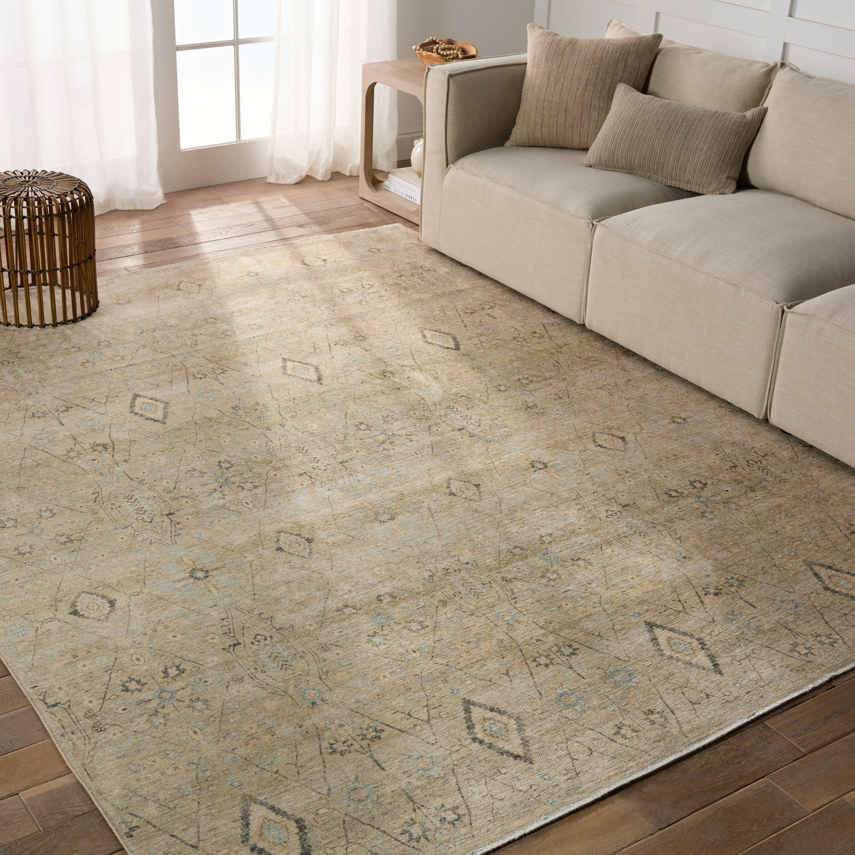 Jaipur Living 4 X 6 Green Indoor Medallion Global Area Rug in the Rugs ...