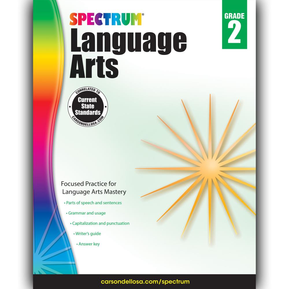 Spectrum CD-704589 Language Arts Workbook, Grade 2 Activity Book