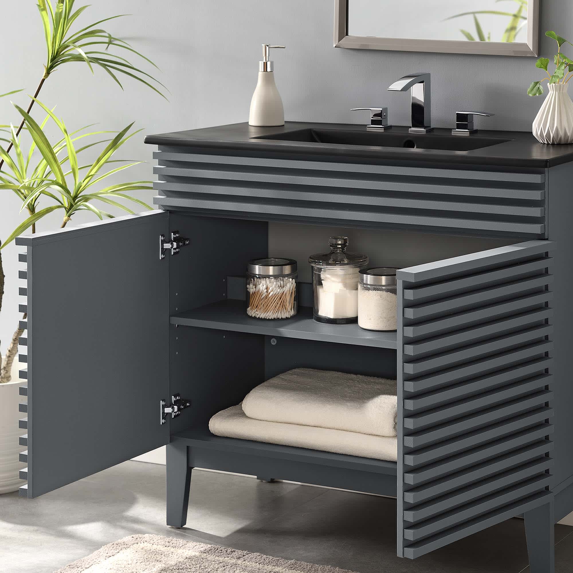 Modway EEI-5396-GRY-BLK Bath-Vanity-Combo - View #4