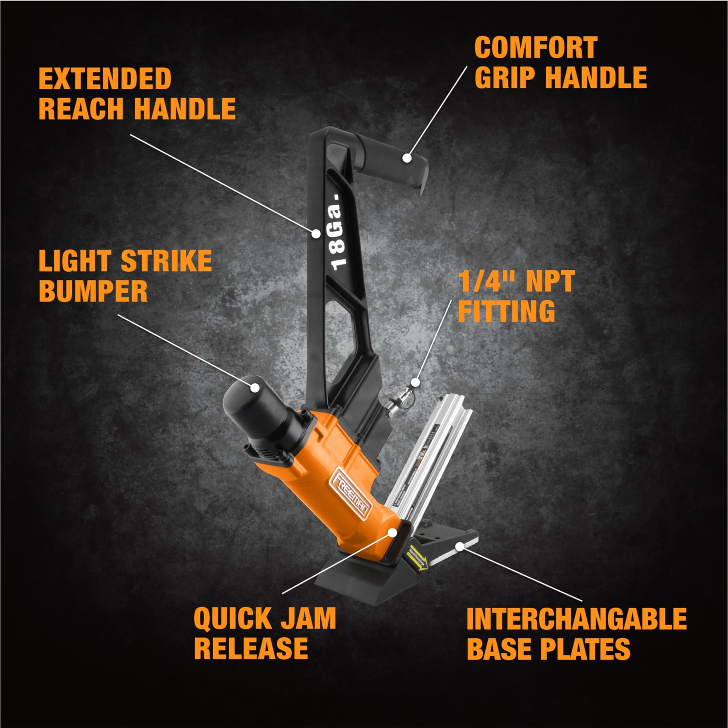 FREEMAN L-Cleat 1-3/4-in 18-Gauge Pneumatic Flooring Nailer