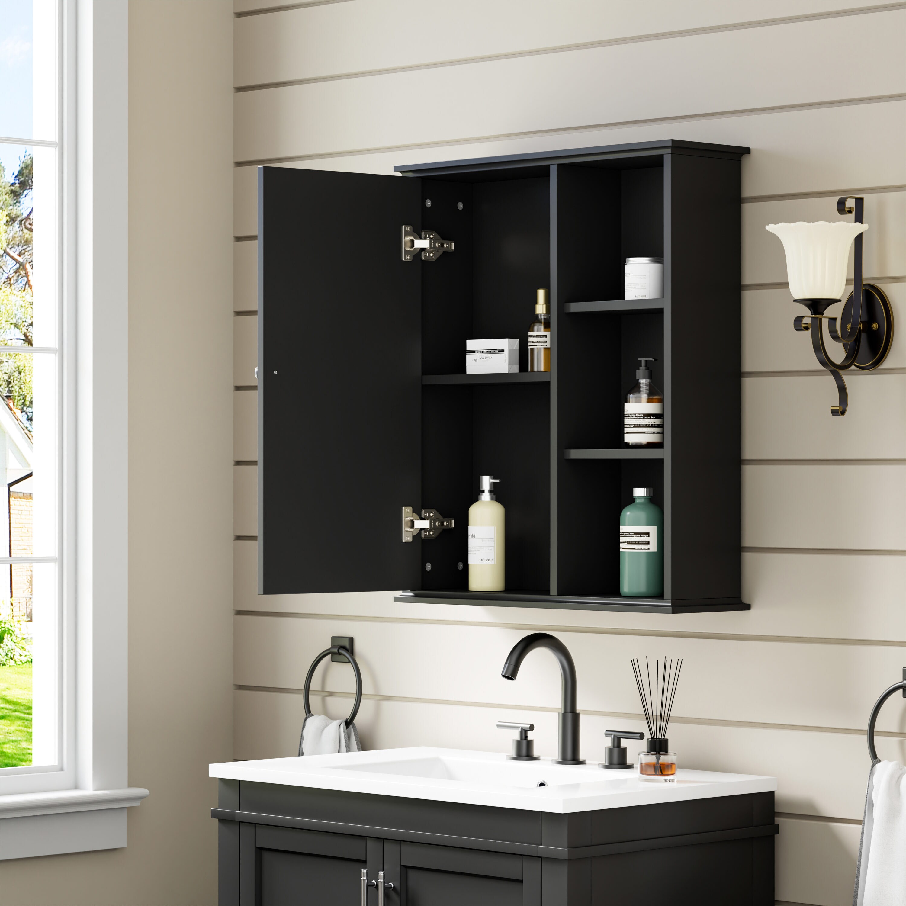 WELLFOR GFKM3C-B Bathroom-Wall-Cabinets - View #6