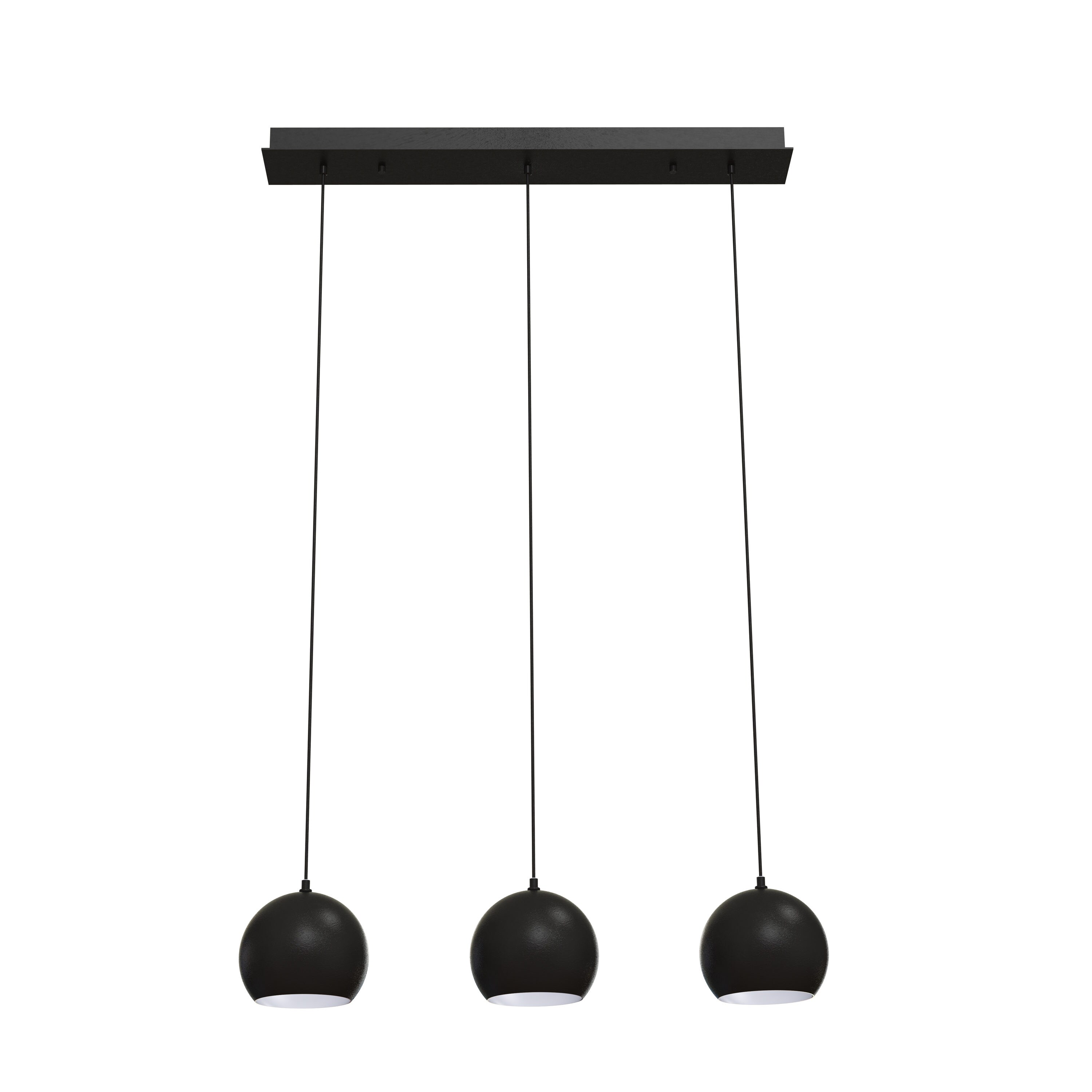 AFX RXYP08BKLNR3 Roxy 3-Light Black Modern/Contemporary Globe Mini Hanging Pendant Light