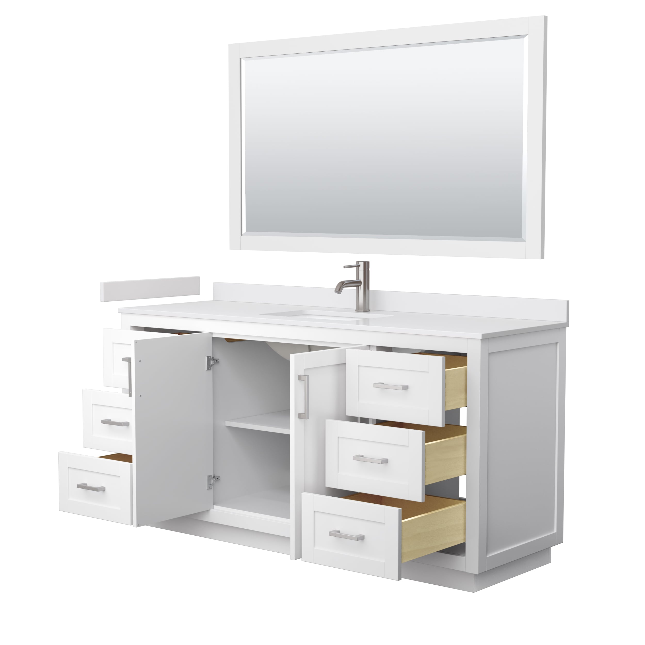 Wyndham Collection WCF292966SWHWCUNSM58 Bath-Vanity-Combo - View #3
