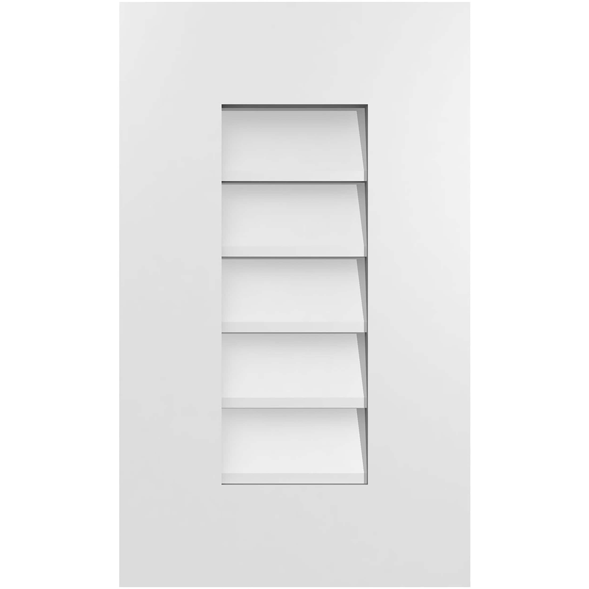 Ekena Millwork GVPVE12X2001SN 12-Inches x 20-Inches Off-white Rectangle PVC Gable Louver Vent