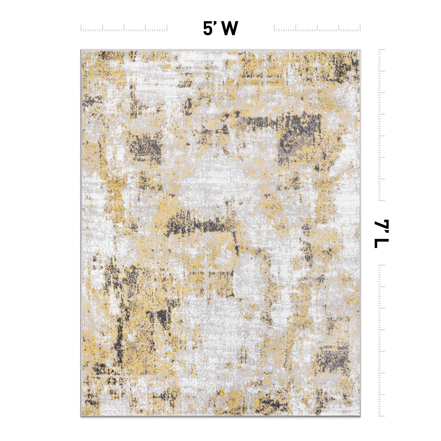 World Rug Gallery 937YELLOW5X7 rugs - View #3