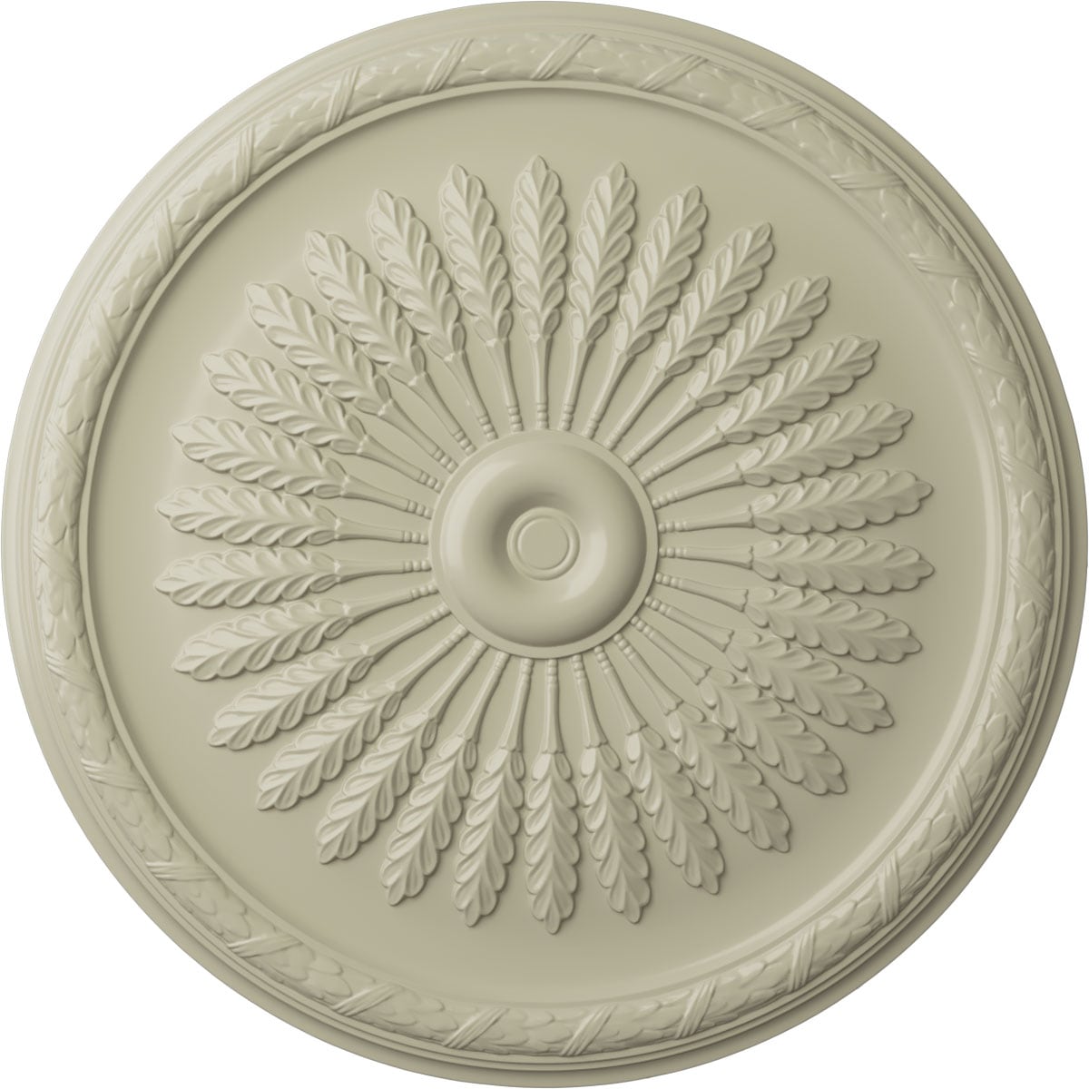 Ekena Millwork CM36JUCYF Juniper 36-in W x 36-in L Painted Clear Yellow Polyurethane Whole Ceiling Medallion