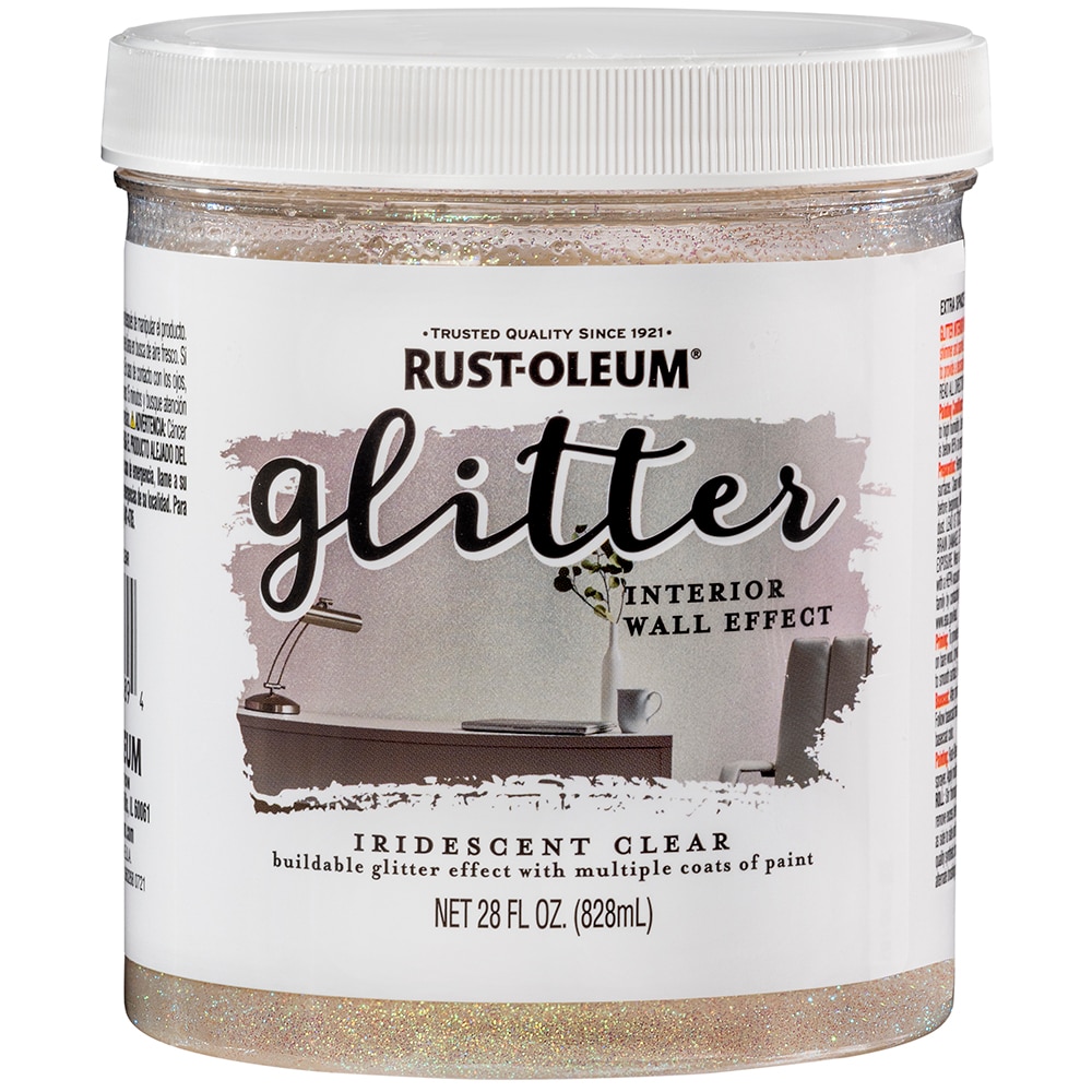 Rust-Oleum Glitter Satin Harvest Gold Glitter Latex Interior Paint  (1-quart) in the Interior Paint department at
