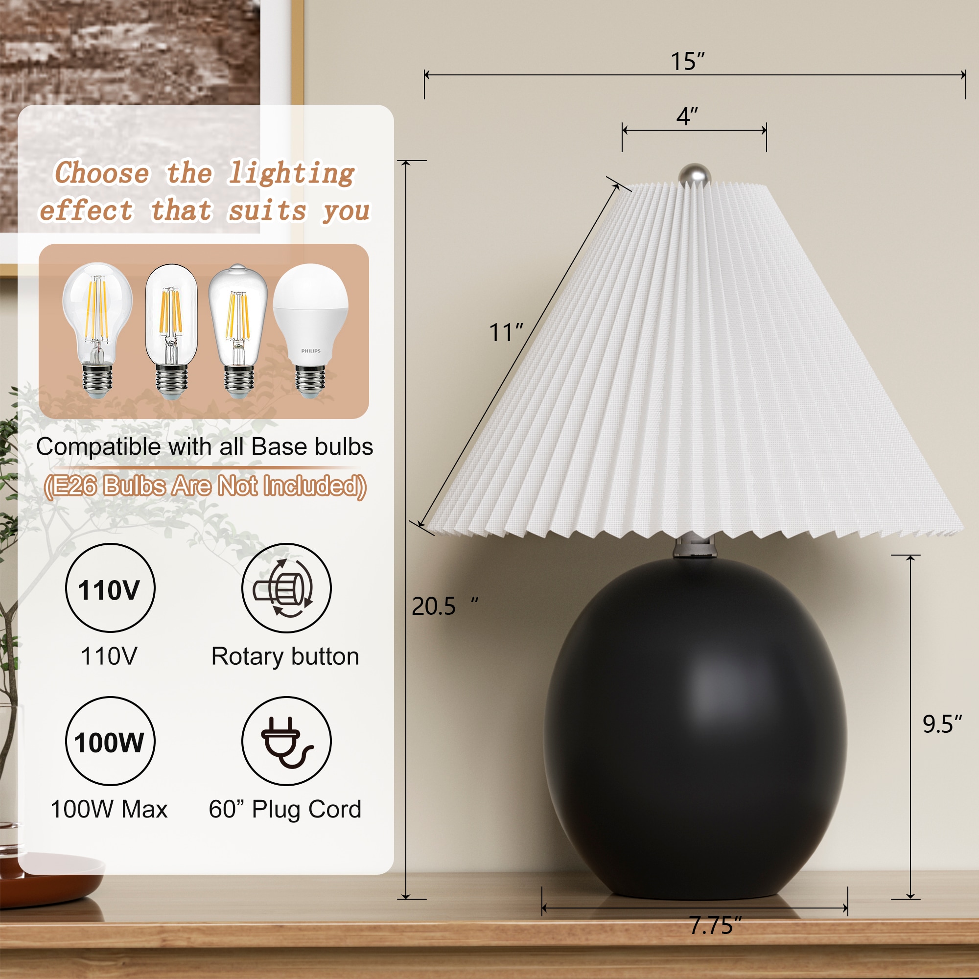 Maxax T231-BK-S Table-Lamps - View #5