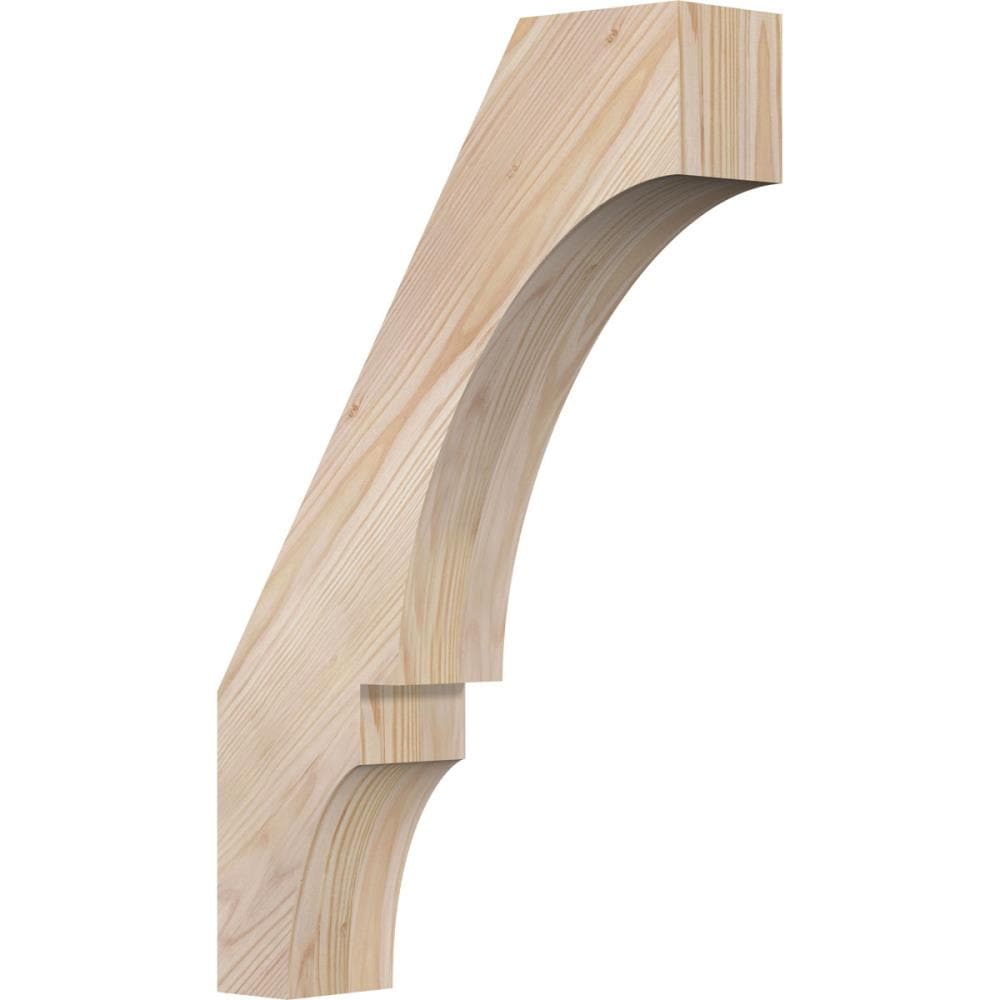 Ekena Millwork BRC04X14X22BOA00SDF 3-1/2-in x 14-in x 22-in Douglas Fir Unfinished Wood Balboa Smooth Knee Brace