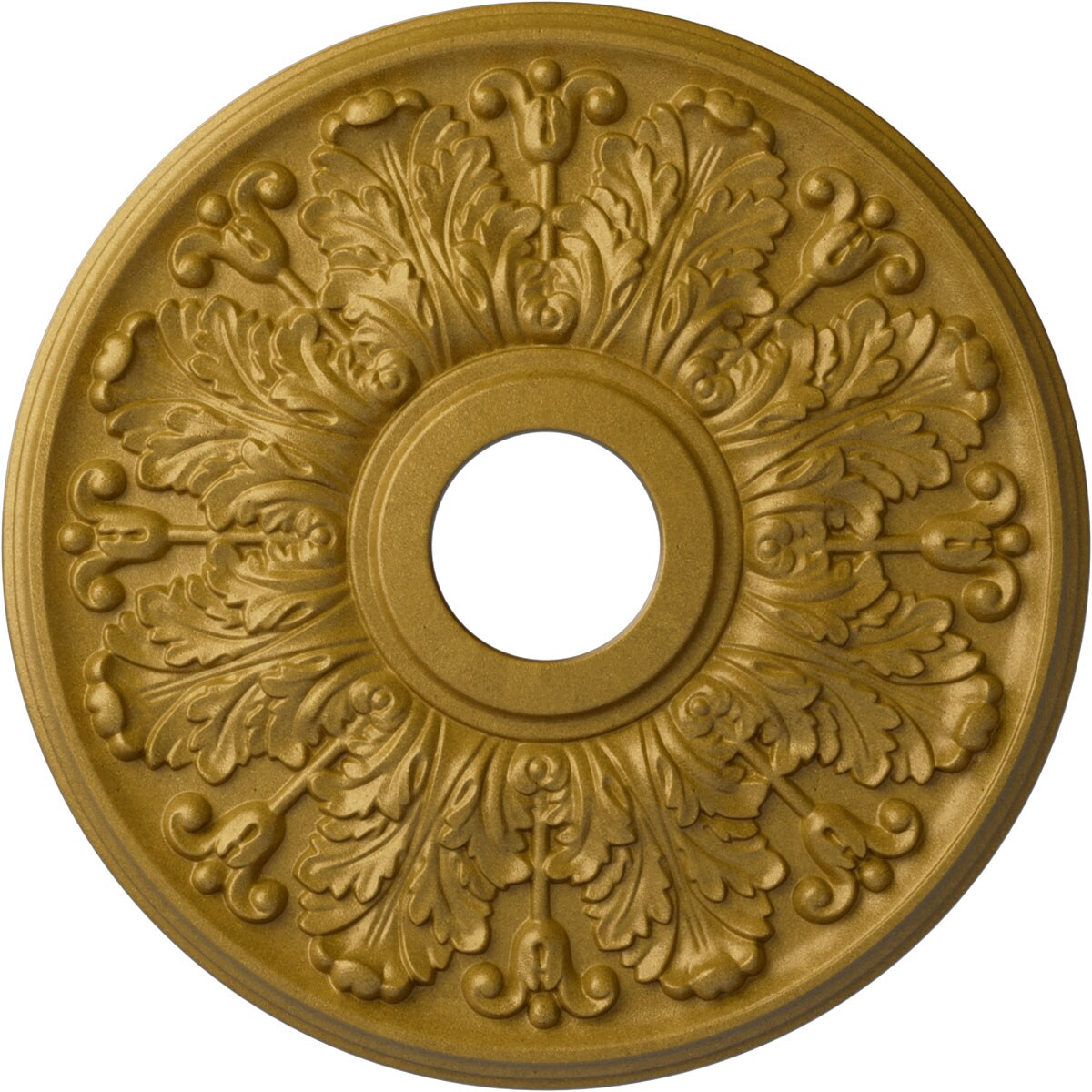 Ekena Millwork CM16APPGS Apollo 16.5-in W x 16.5-in L Painted Pharaohs Gold Polyurethane Whole Ceiling Medallion