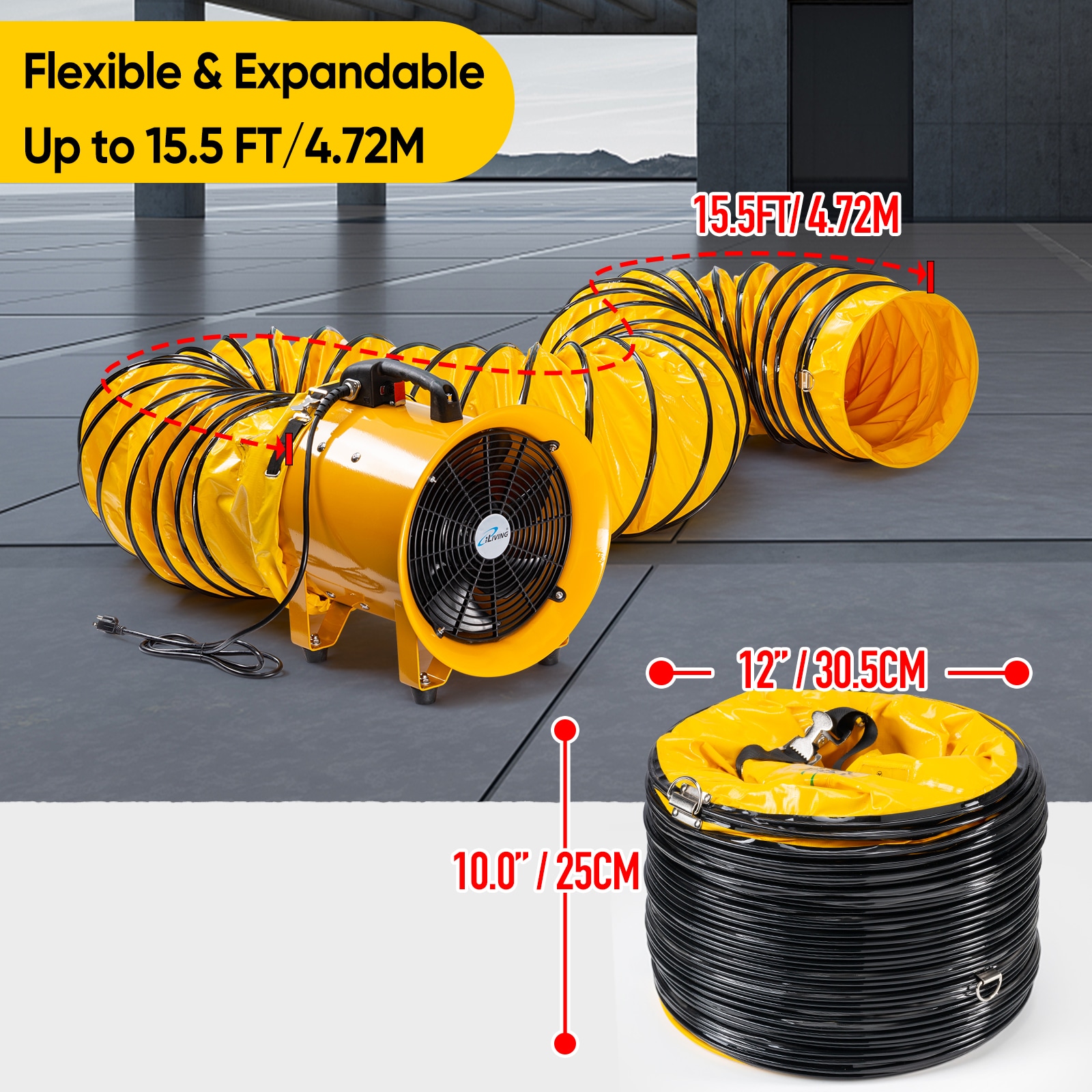 iLIVING ILG8VF12-5 Flex-Duct - View #2