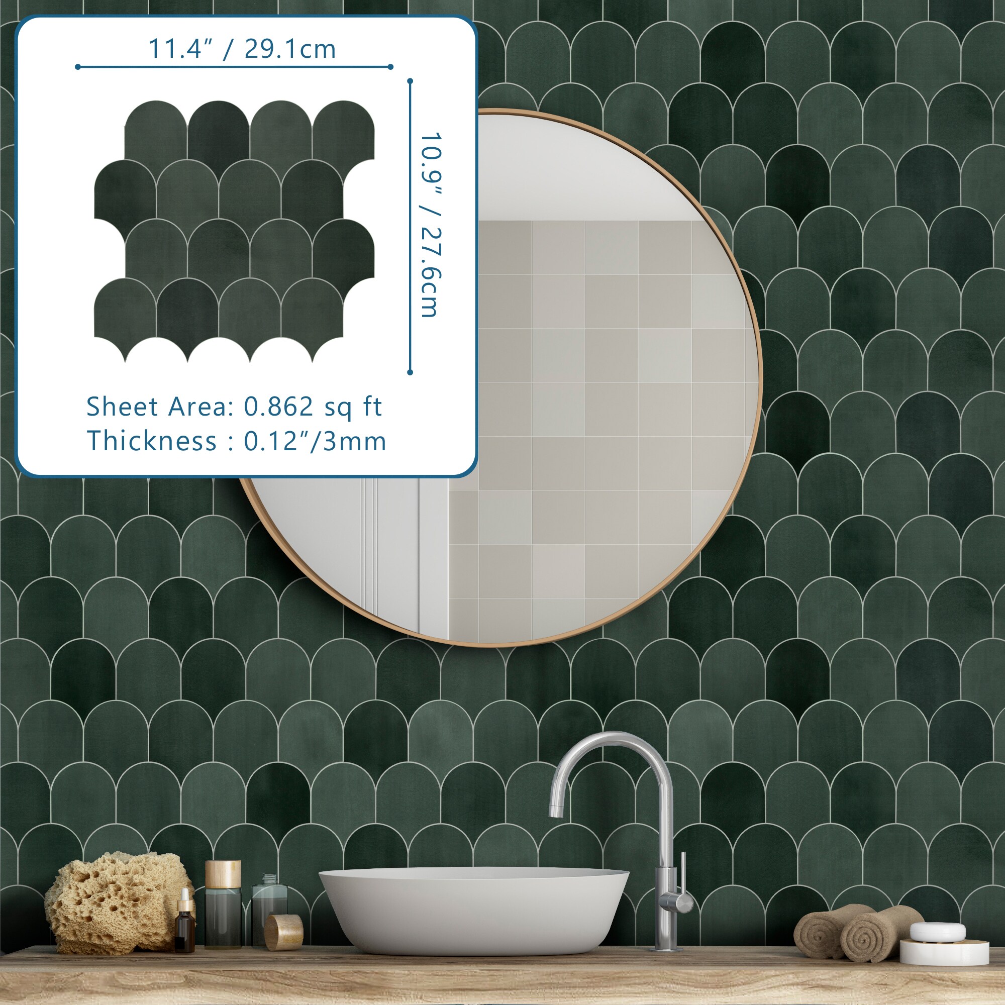 SUNWINGS HEXM-BLU-45 Ceramic-Tile - View #7