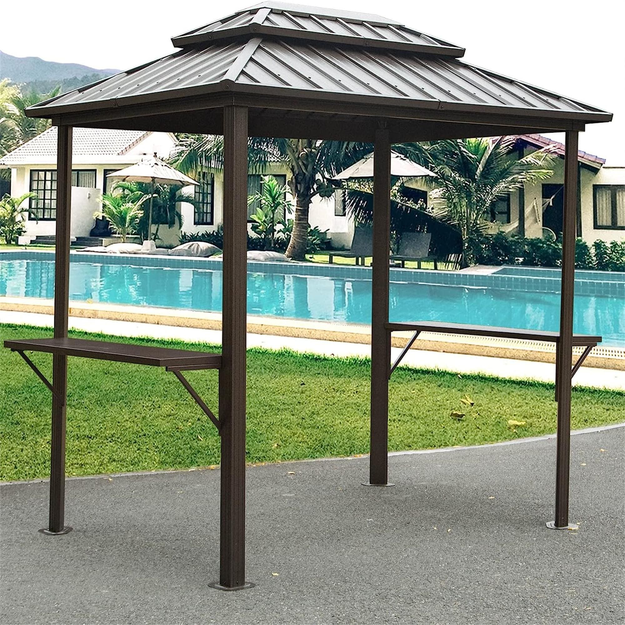 Outdoor Aluminum BBQ Gazebo Gazebos & Accessories At Lowes.com