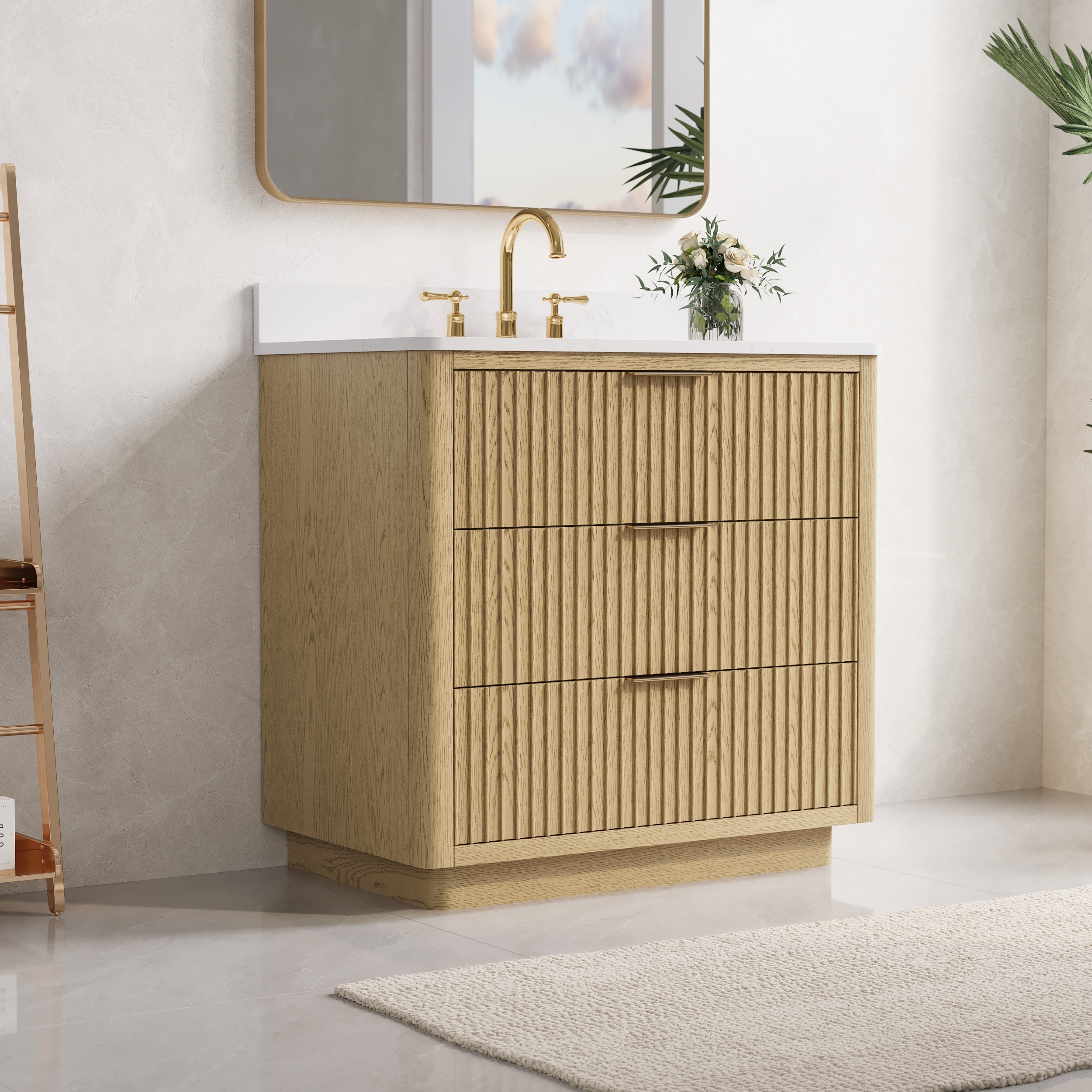 WELLFOR EX-VEBV36BU Bath-Vanity-Combo - View #5