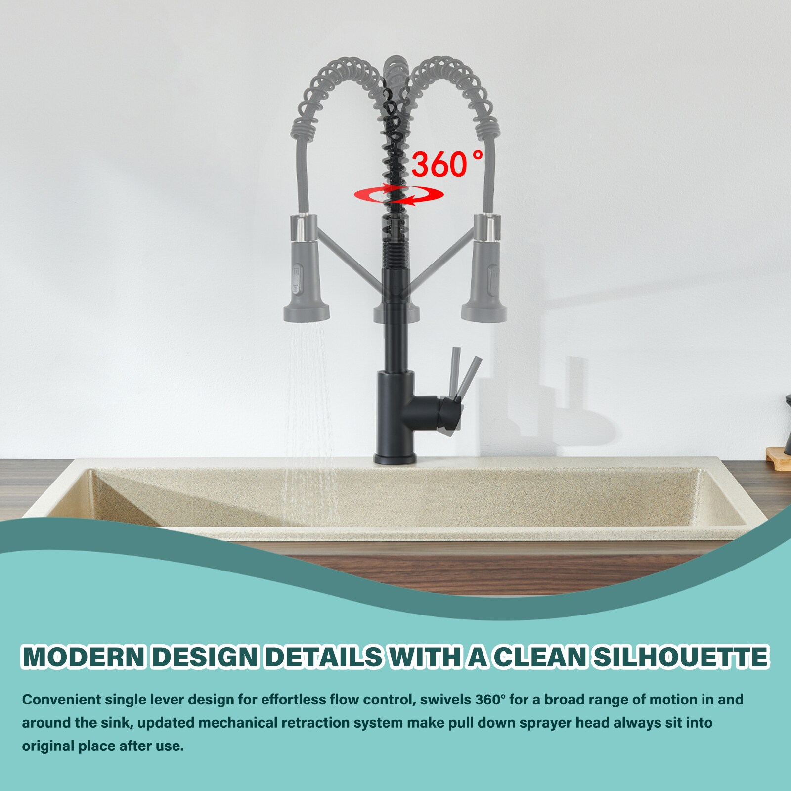 Flynama L-62423 Kitchen-Faucets - View #3