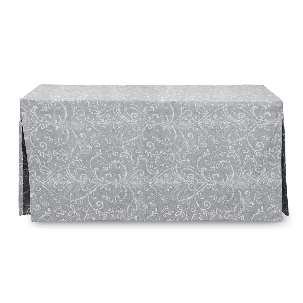 WestPoint Home 028828438683 Tablevogue Table Cover Collection Fitted Indoor/Outdoor Pearl Gray Table Cover for 6-ft rectangle