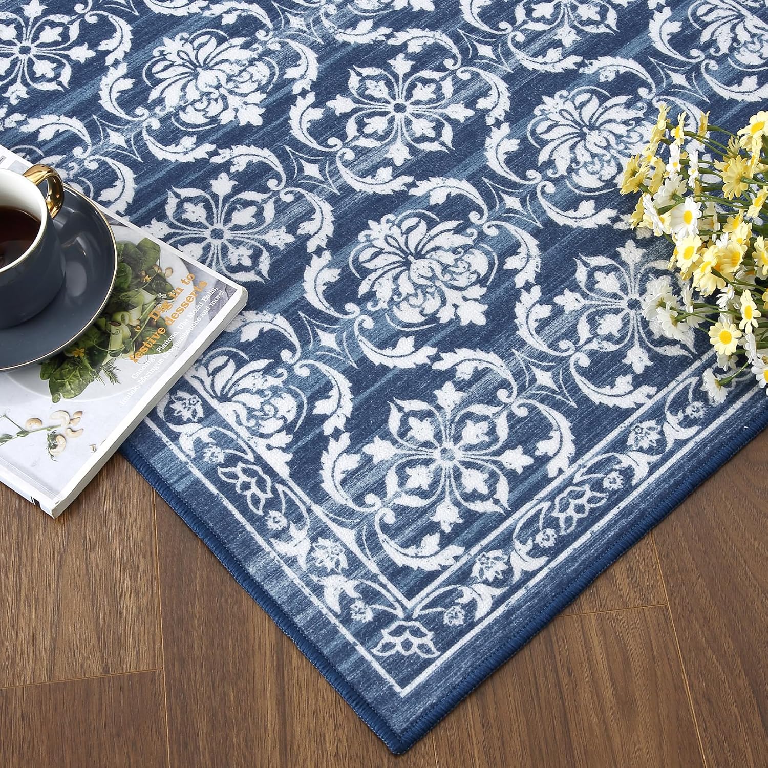 Picture Idea: Garvee 8X 10 Modern Floral Washable Area Rug Non Slip