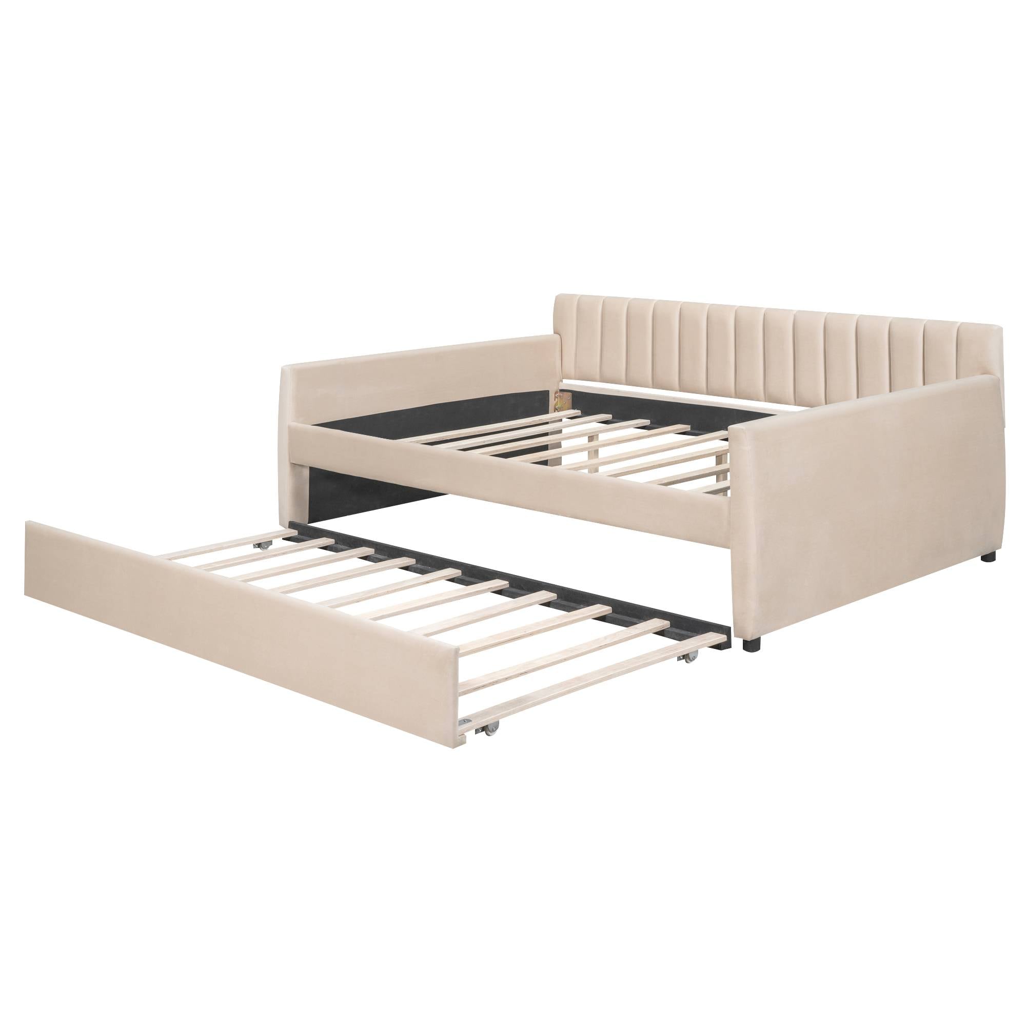 Yiekholo YLL-0752AAA Beige Full Upholstered Daybed Bed