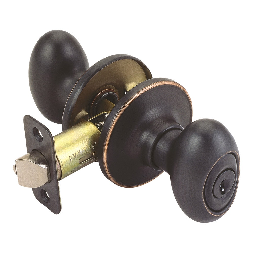 Design House 750596 Egg Egg Oil Rubbed Bronze Interior Keyed entry door knob Single pack