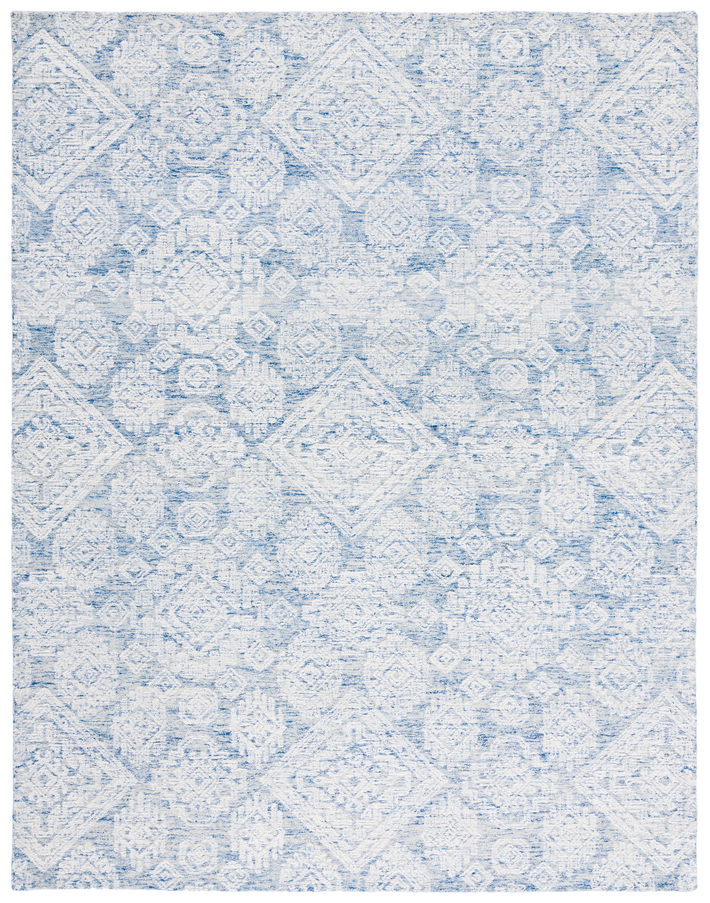 Safavieh MET987M-8 Metro Gien 8 x 10 (ft) Tufted Wool Blue/Ivory Rectangular Indoor Abstract Bohemian/Eclectic Area rug