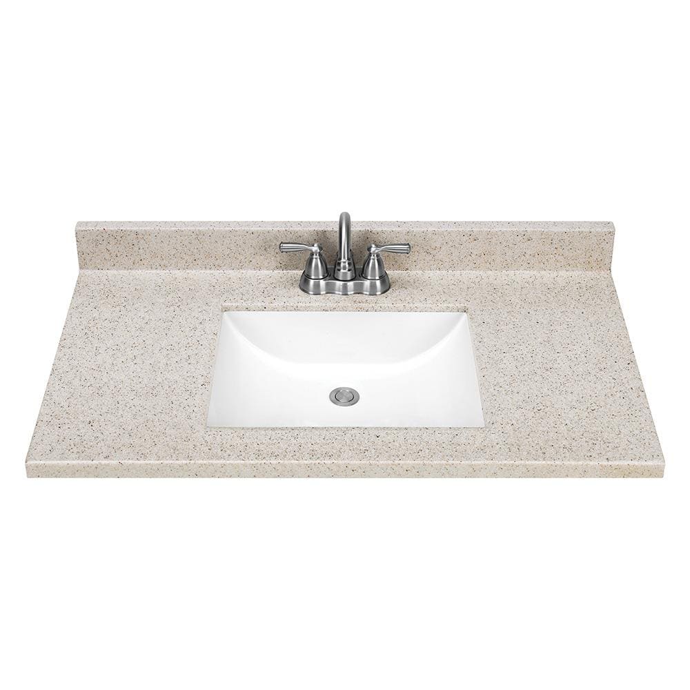Single Sink Bathroom Vanity Top, What Is Solid Surface Vanity Top