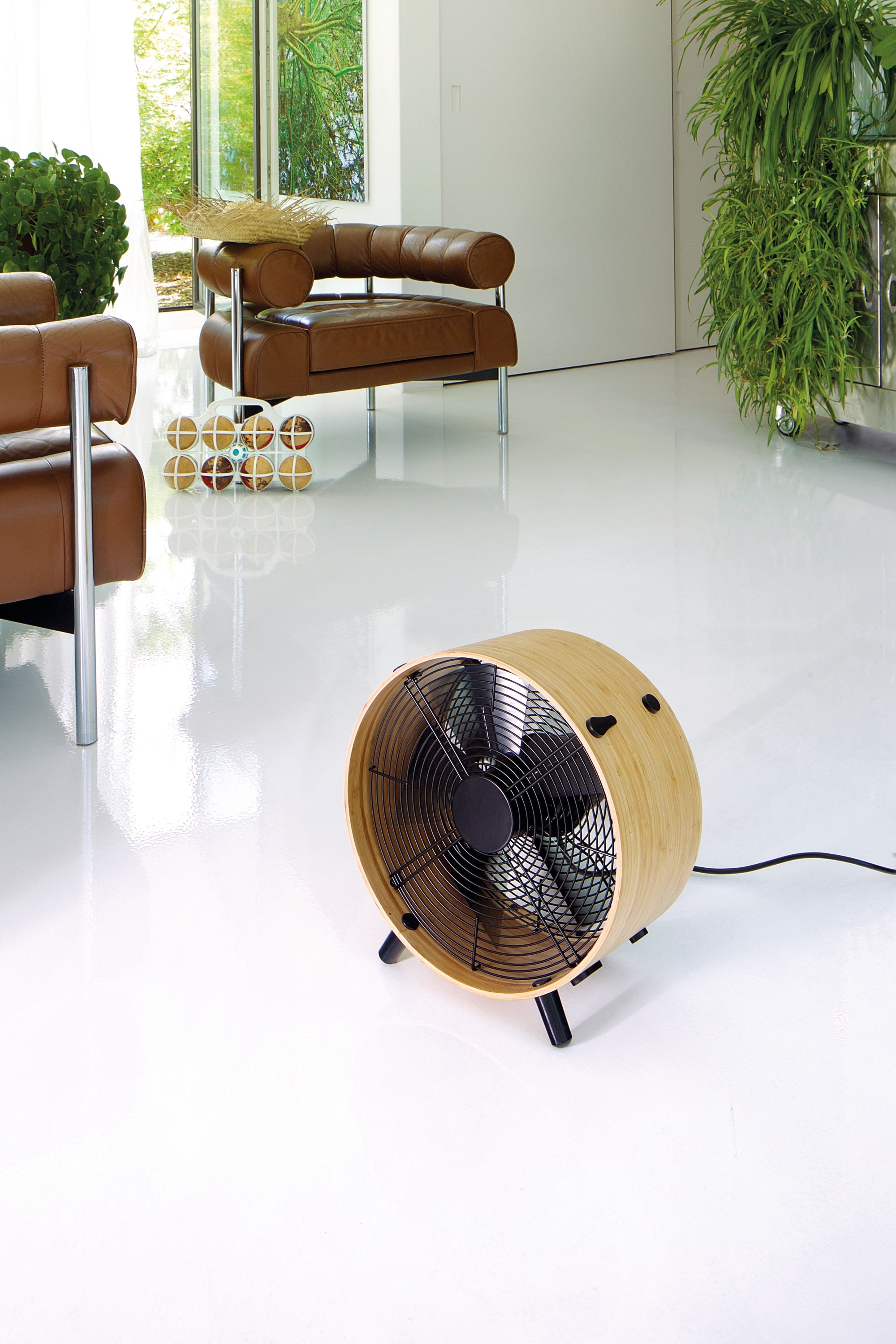 Stadler Form 12-in 3-Speed Indoor Bamboo Industrial in the Portable Fans department at