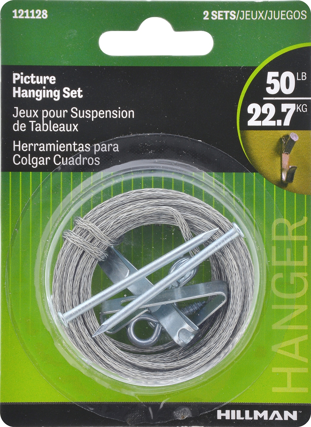 50 lb Picture Hangers, Supports up to 50 Pounds, Set of 20 (20
