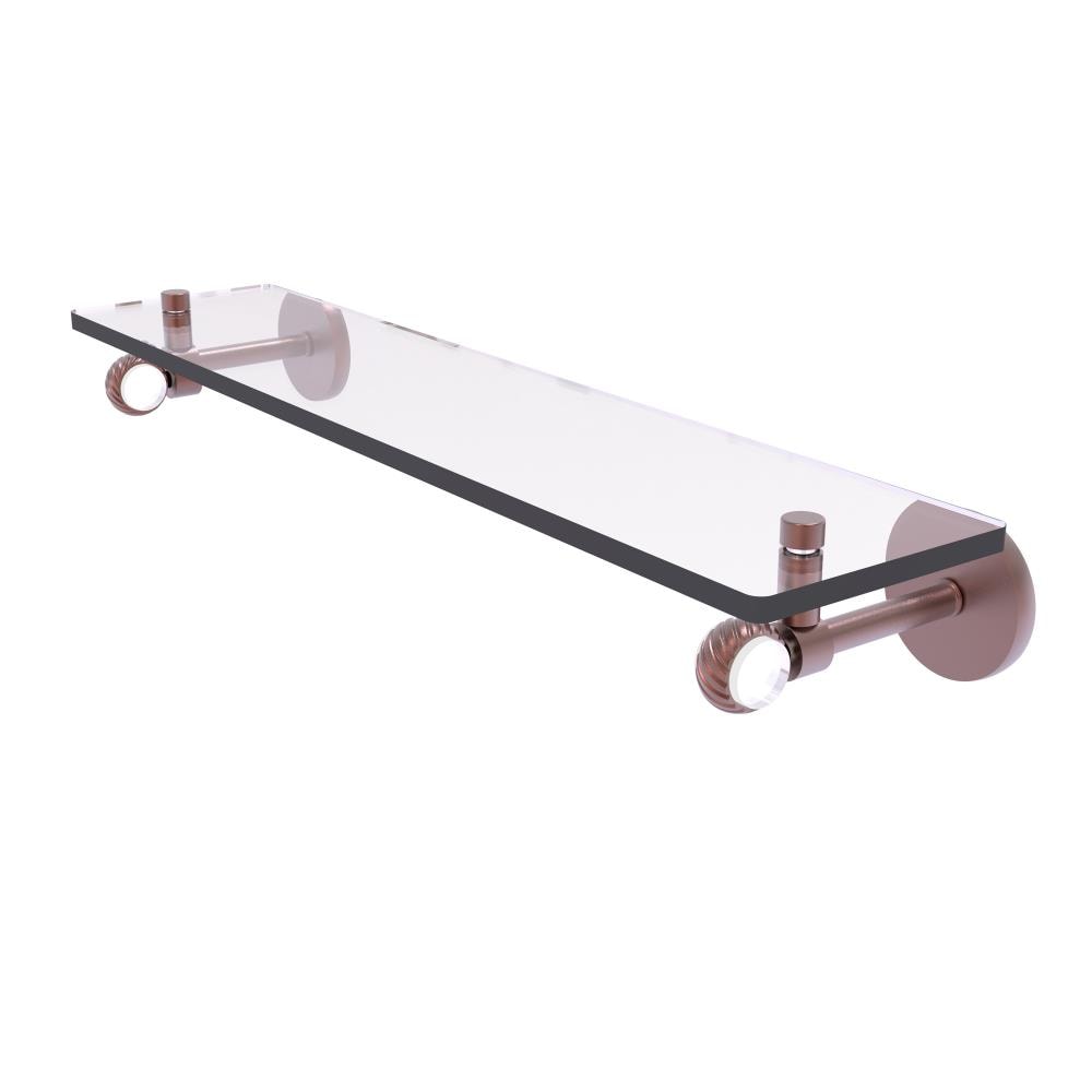 Allied Brass CV-1T-22-CA Clearview Antique Copper Wall mount Bathroom Shelf ( 22-in x 3.3-in x 5-in )