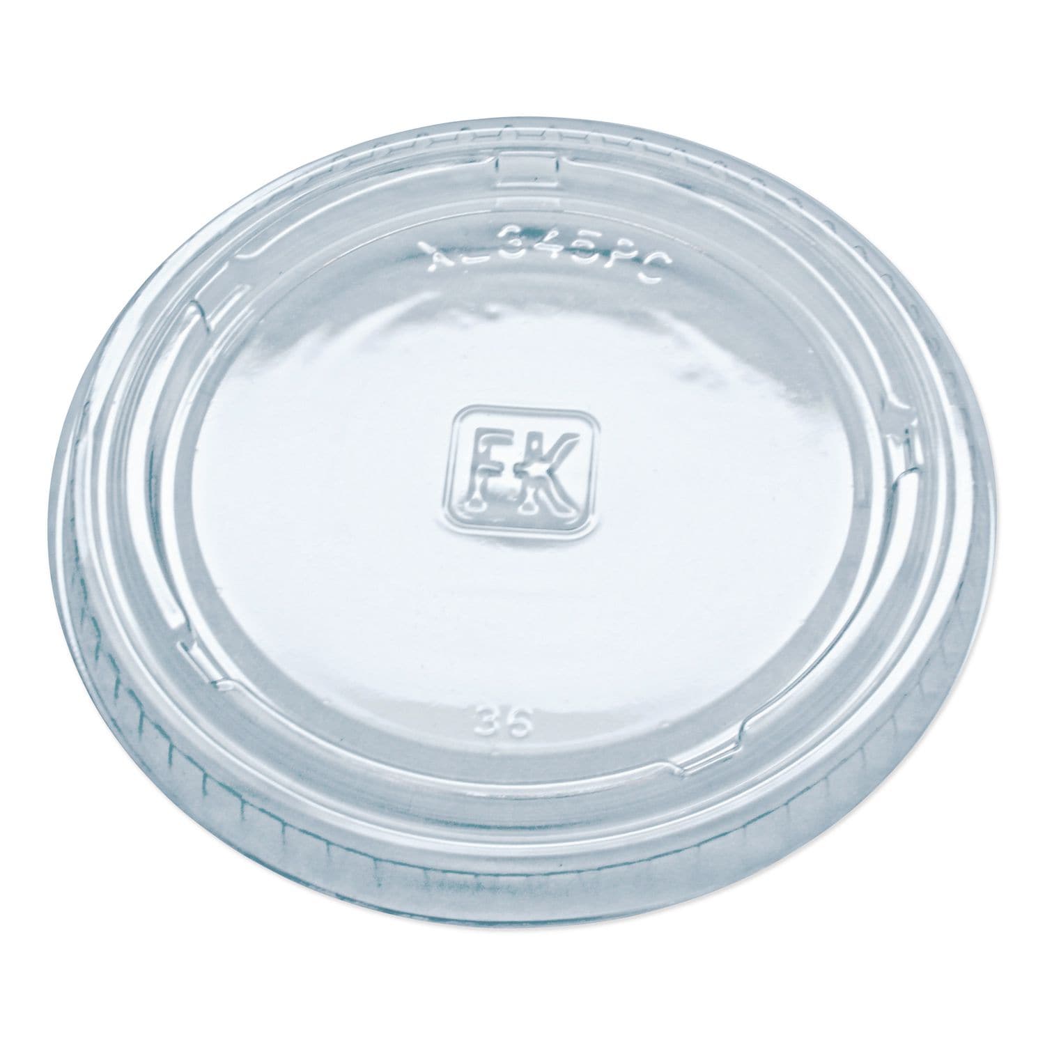 Fabri-Kal Portion Cup Lids Fits 3.25 oz to 5.5 oz Portion Cups Plastic Clear 2500/Carton #9505084