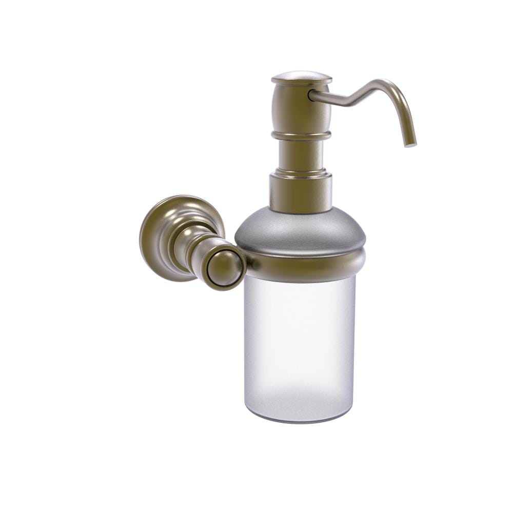Allied Brass CL-60-ABR Carolina Antique Brass 5-oz. Capacity Wall-mount Soap and Lotion Dispenser
