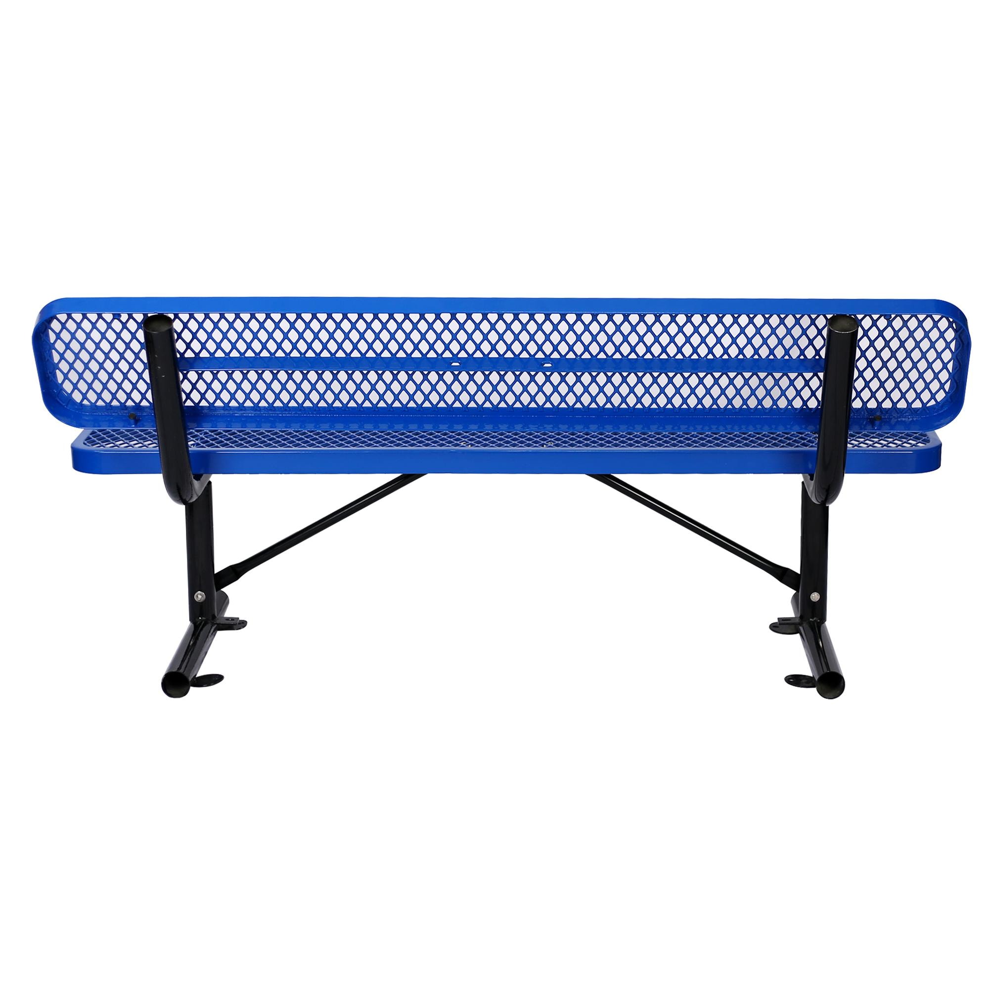 Blue metal online bench