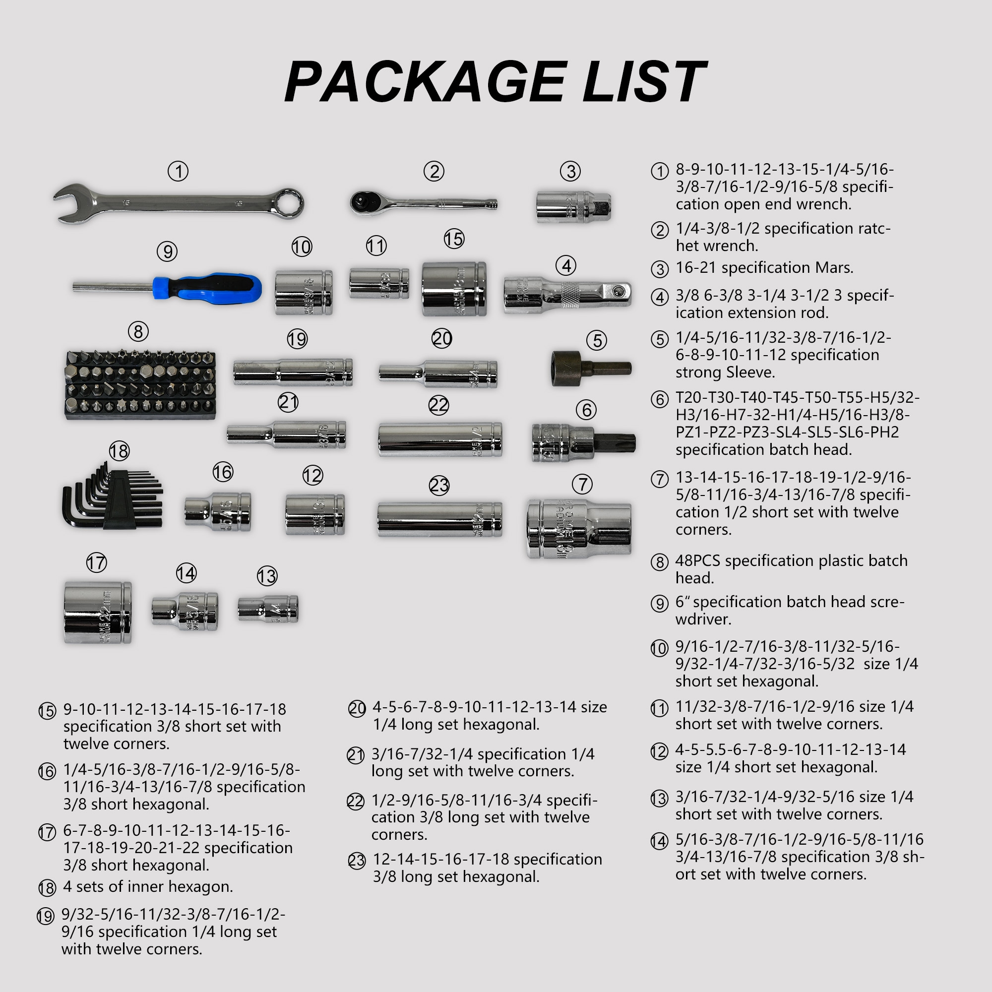 Wooakway FXLS0607-604E19 Mechanics-Tool-Sets - View #3
