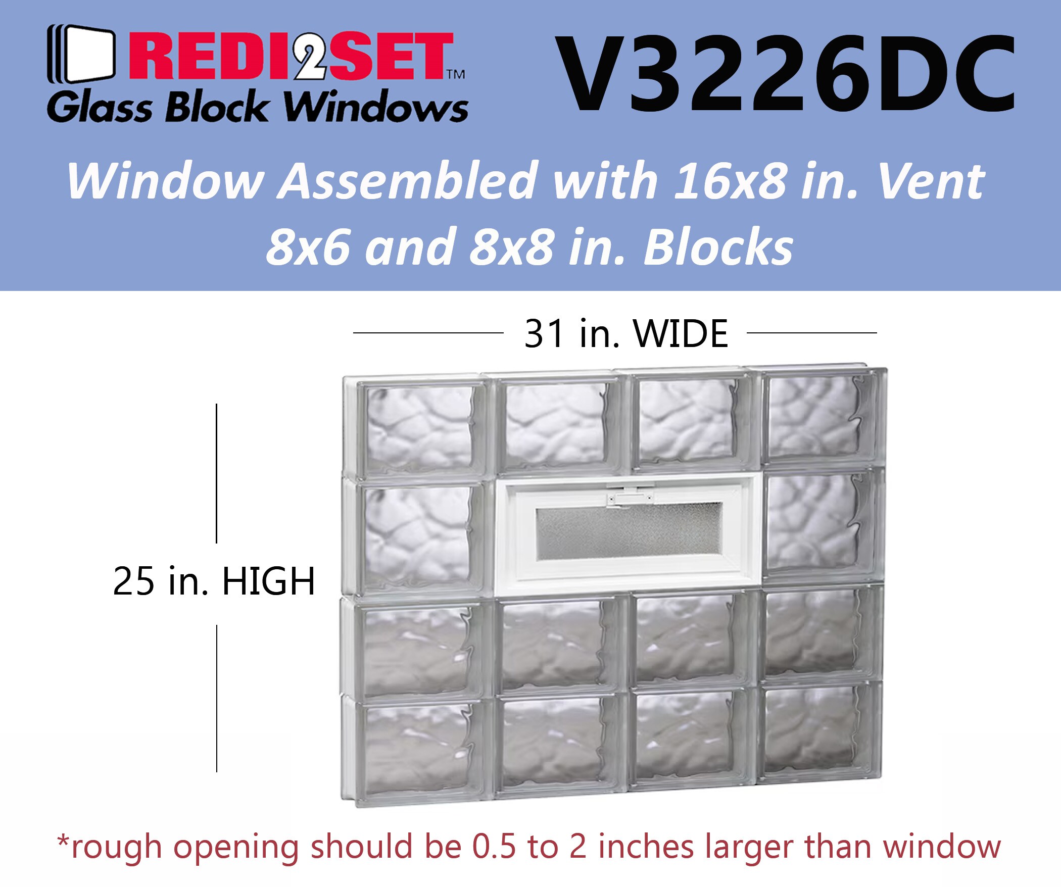 REDI2SET V3226DC Glass-Block-Windows - View #2