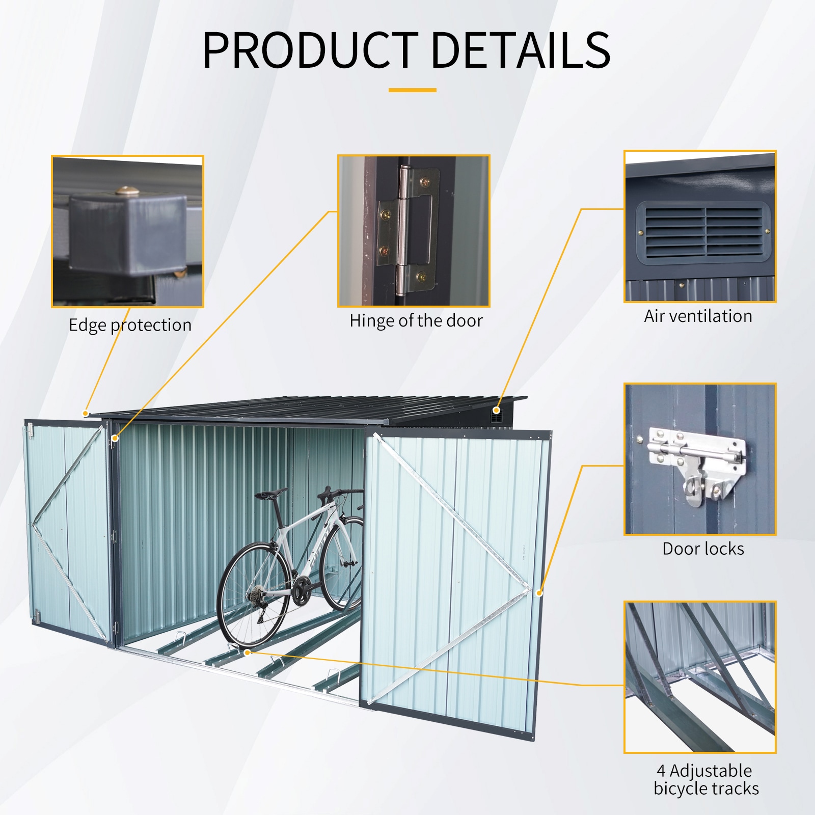 Kahomvis WWC-QP211-26 Metal-Storage-Buildings-Sheds - View #6