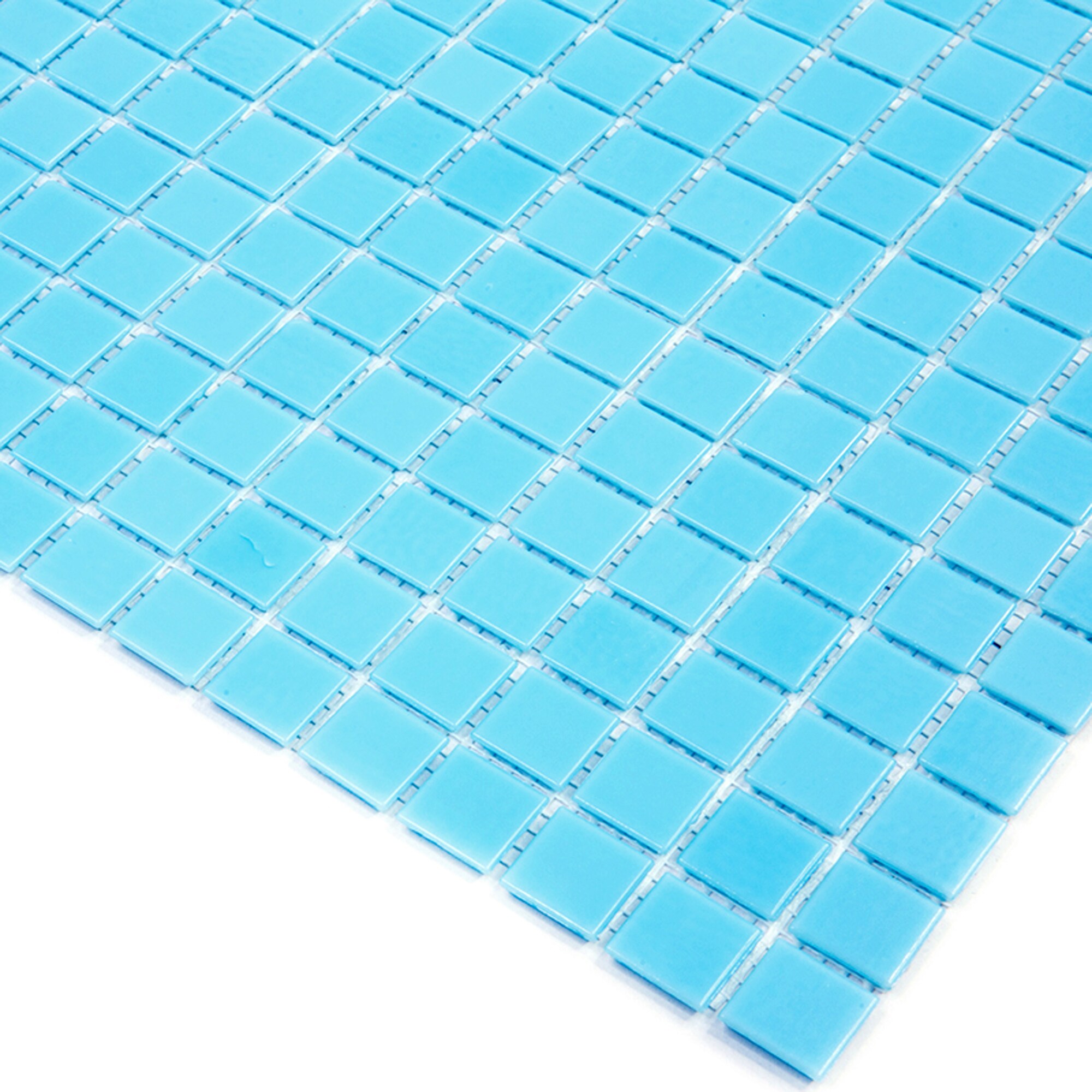 Apollo Tile Dune Aqua Blue 12-in x 12-in Glossy Glass Uniform Squares Floor and Wall Tile (20-sq. ft/ Carton)