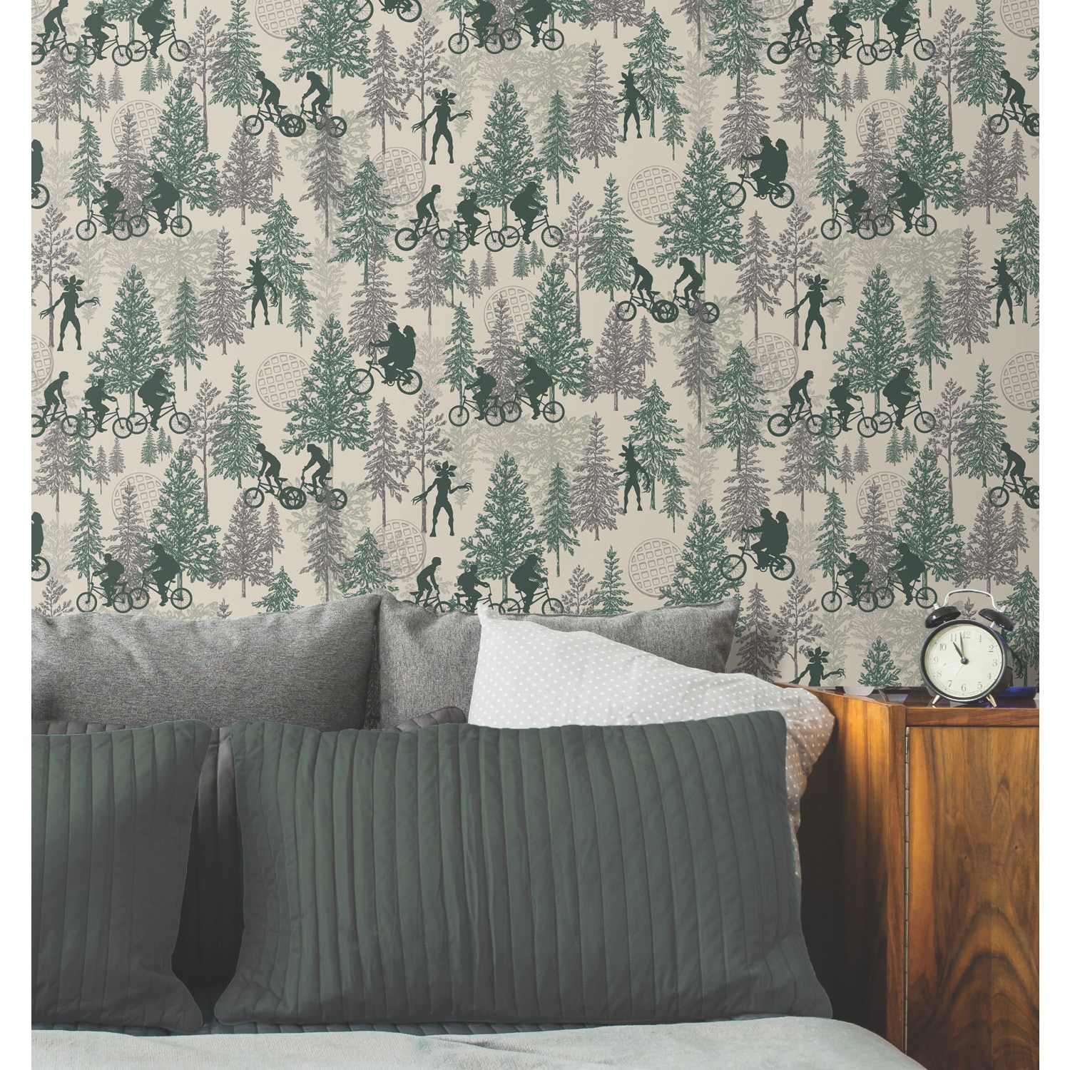 RoomMates RMK12547RL 28.29-Sq. Feet Green Vinyl Novelty Self-adhesive Peel and Stick Wallpaper