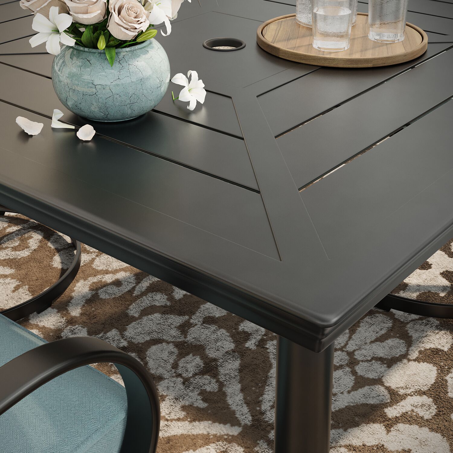 Hanover MCLRDN5PCSQSW4-BLU Patio-Dining-Sets - View #13