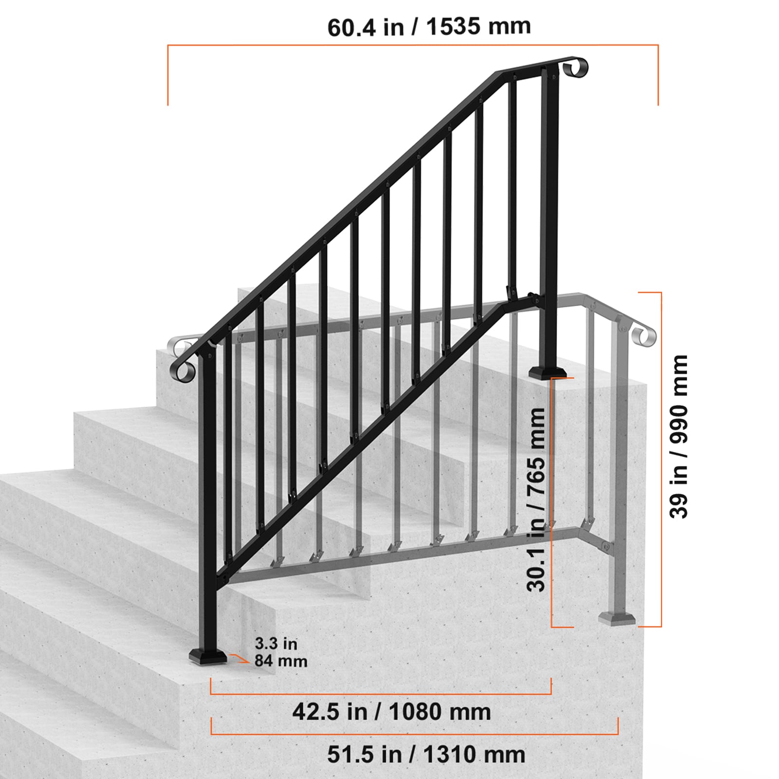 VEVOR SCBPXGMDZLSL05786V0 railings - View #2