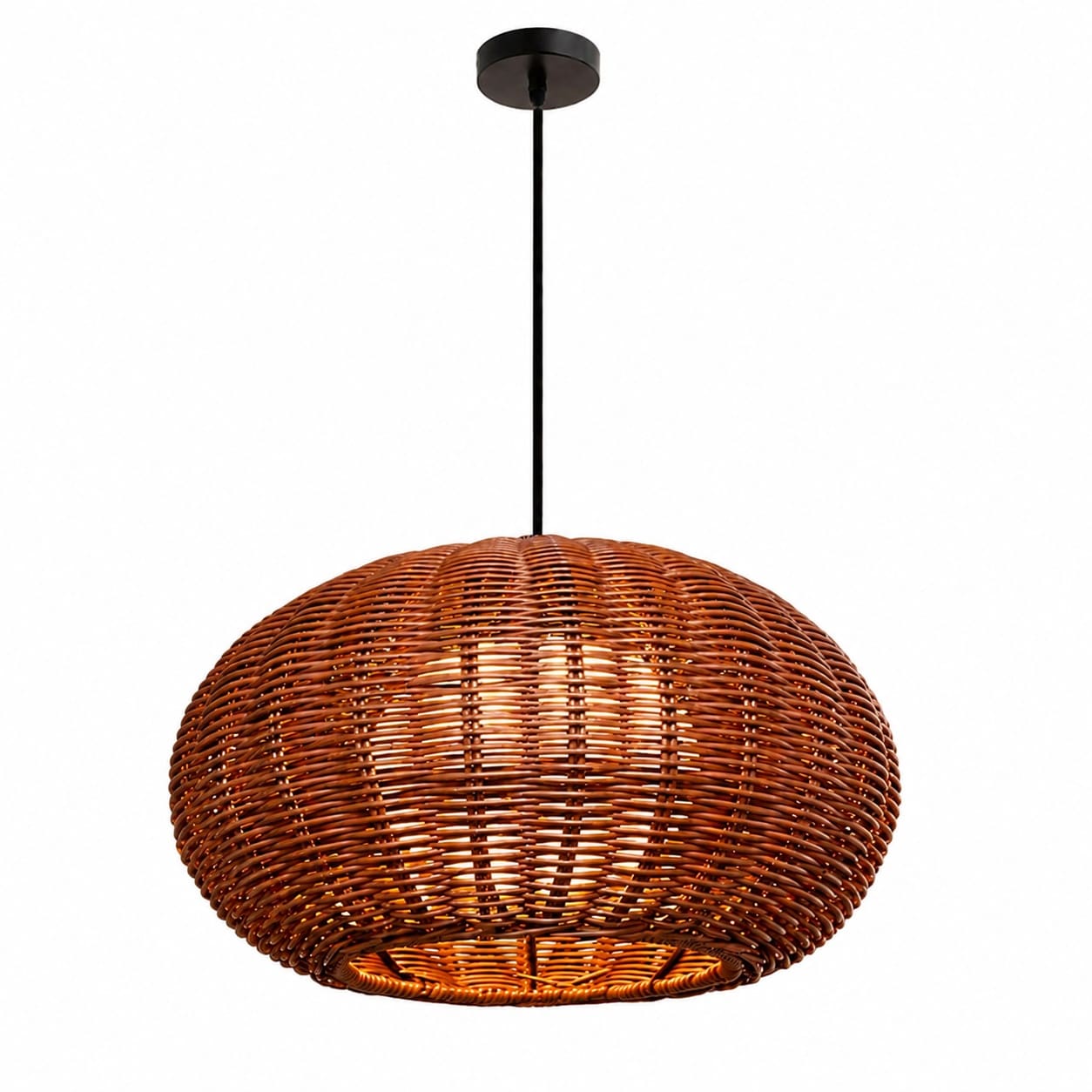 Aoibox  23 62 in W x 14 17 in H 1 Light White or Coffee Rattan Outdoor Pendant Light with Waterproof Shade for E26 E27 Bulb