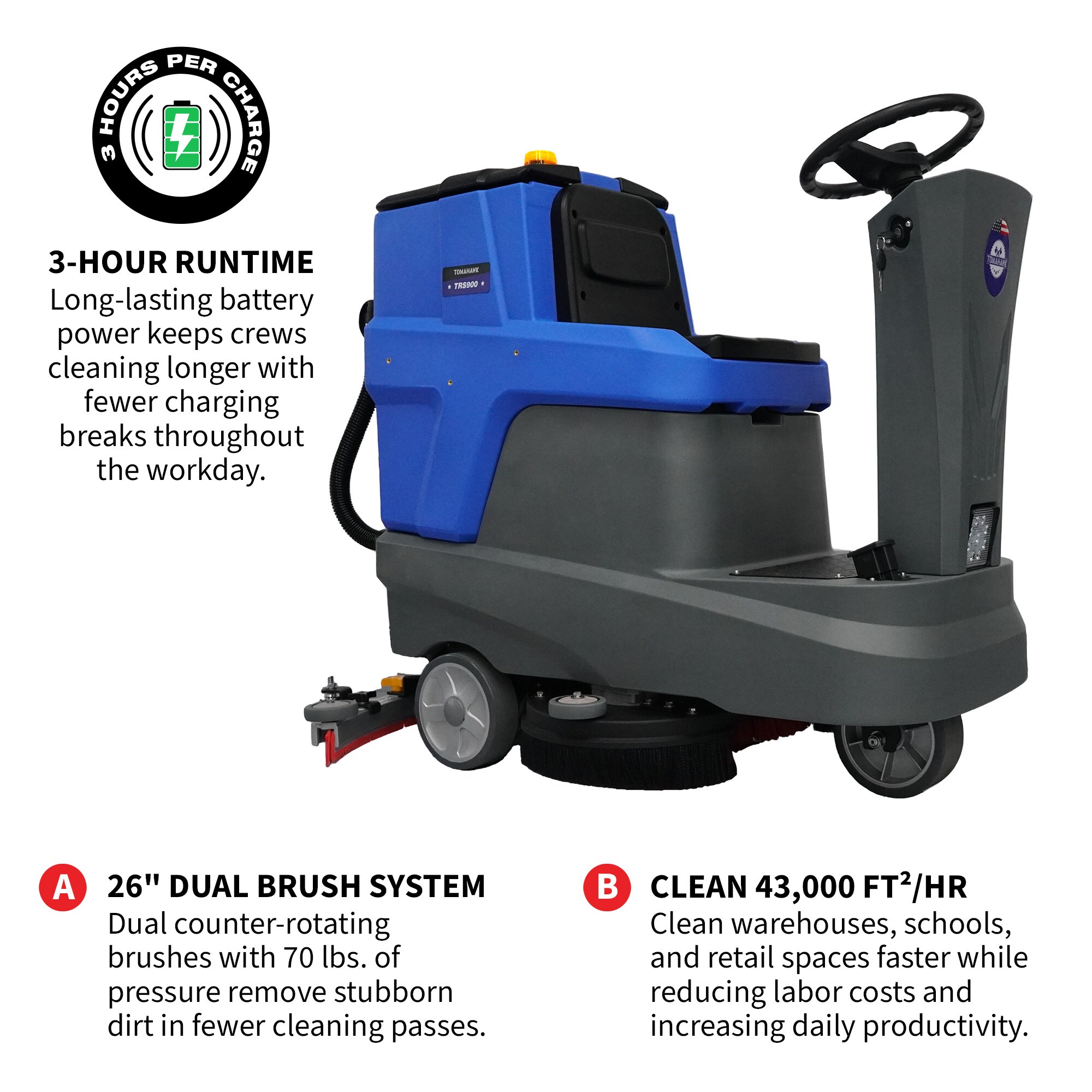 Tomahawk Power TRS900 Floor-Scrubbers - View #5