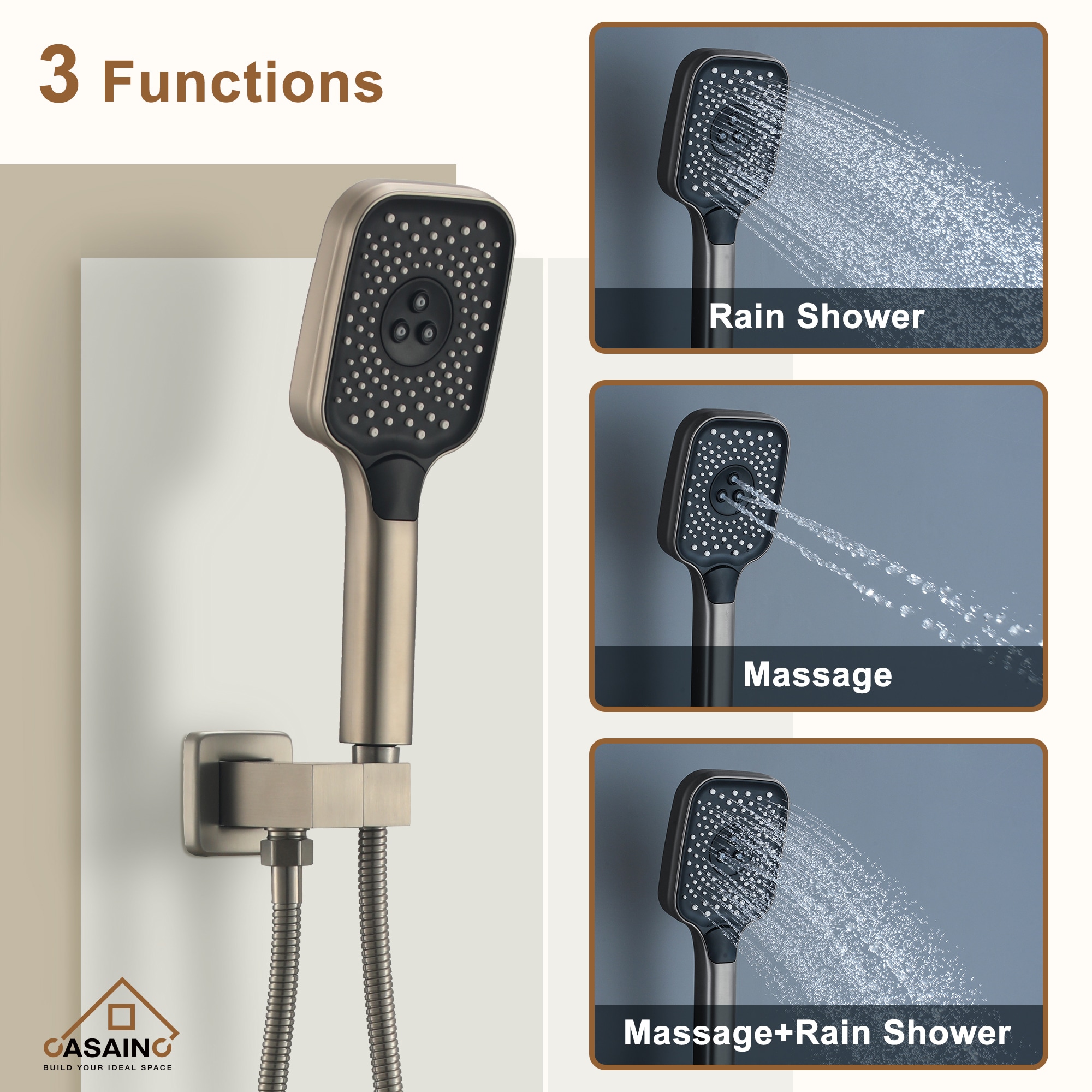 CASAINC CS6222-12BN Showerhead-Bar-Panels - View #8