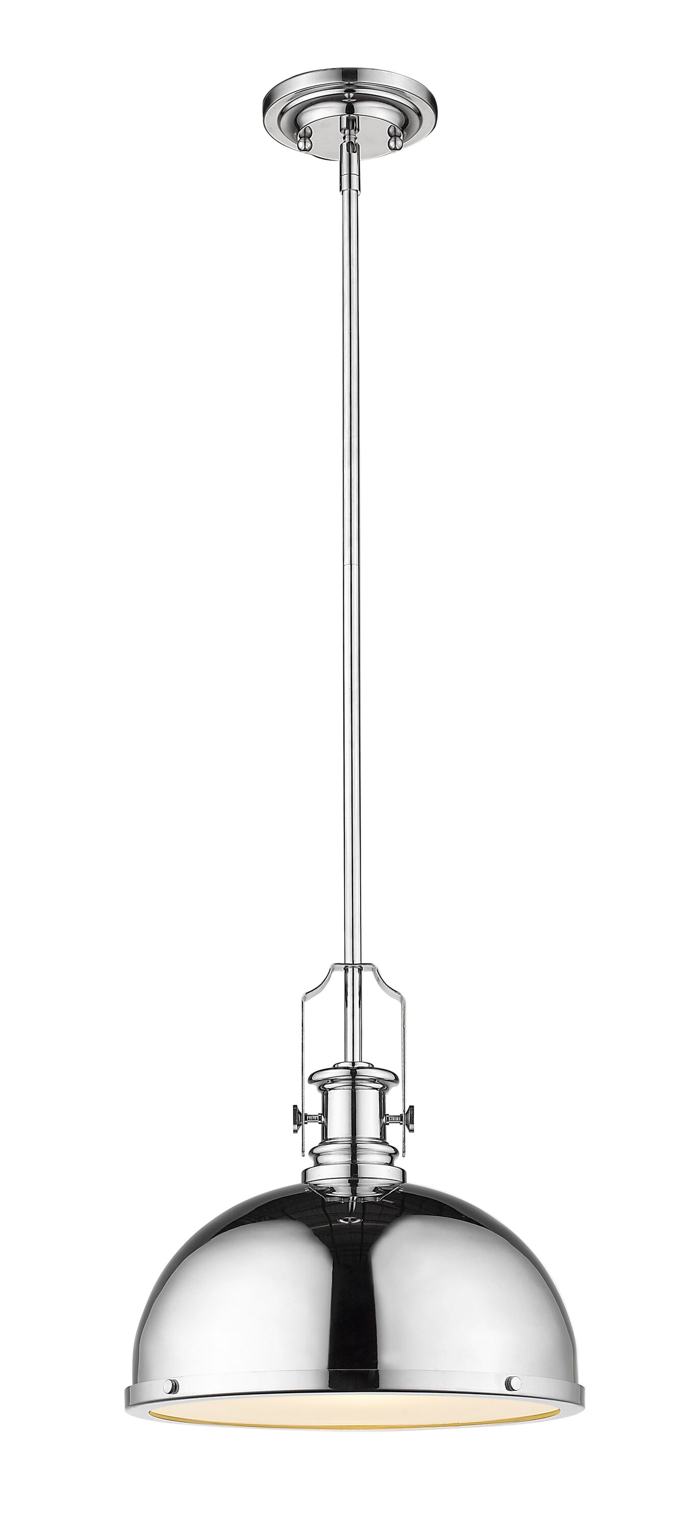 Z-Lite 725P12-CH Melange 1 -Light Chrome Modern/contemporary Dome Medium Hanging Pendant light