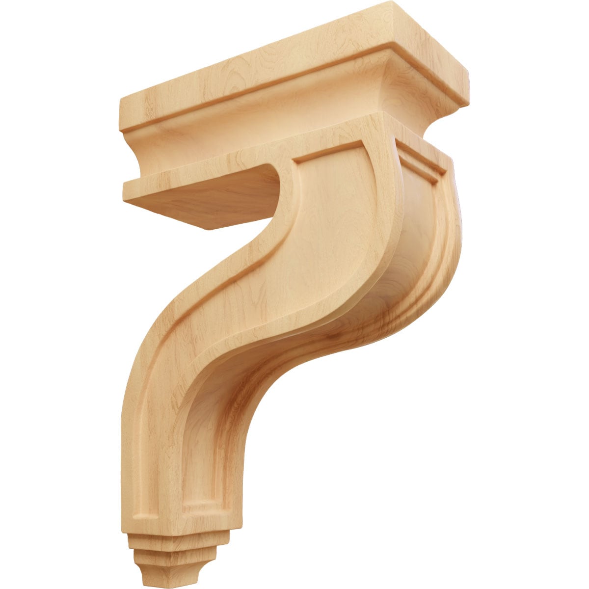 Ekena Millwork COR03X07X11HARO 3.5-in x 7.2500-in x 11-in Unfinished Red oak Wood Paintable/Stainable Corbel