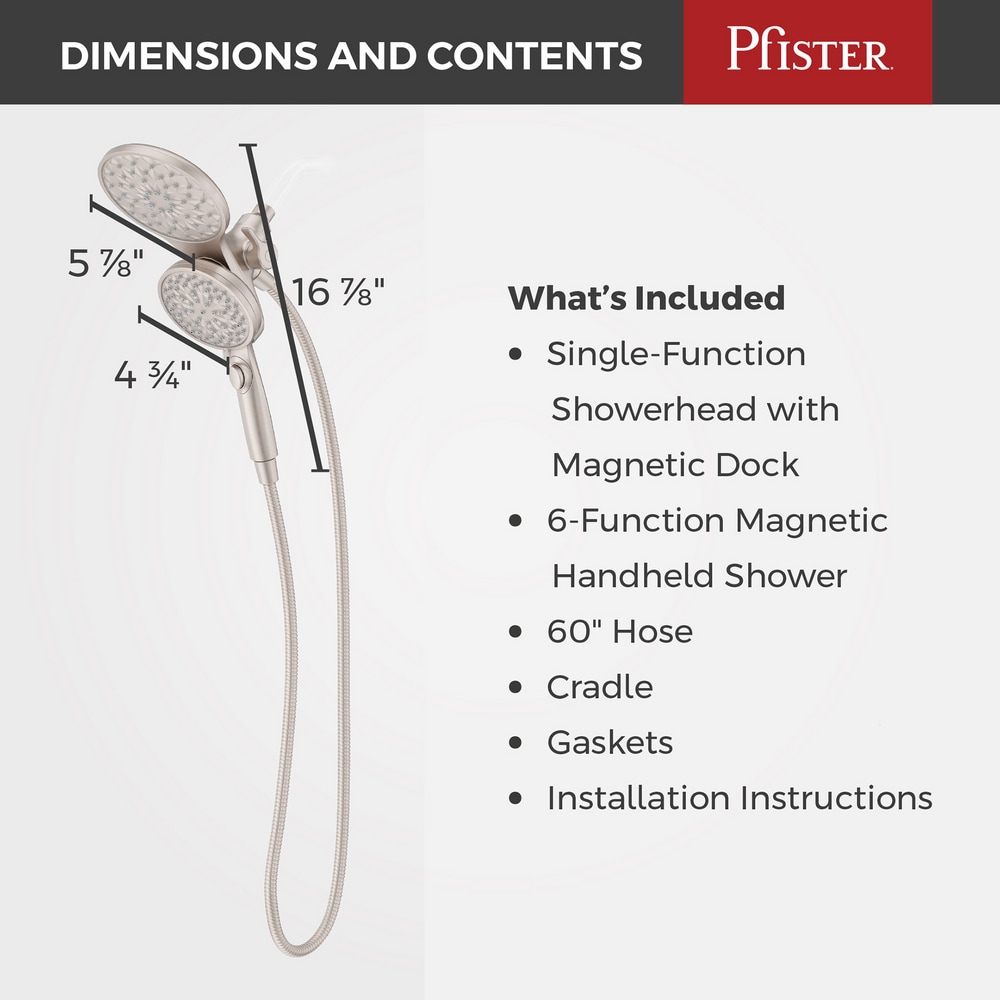 Pfister 020WS2HFM01GS Fixed-Showerhead - View #8
